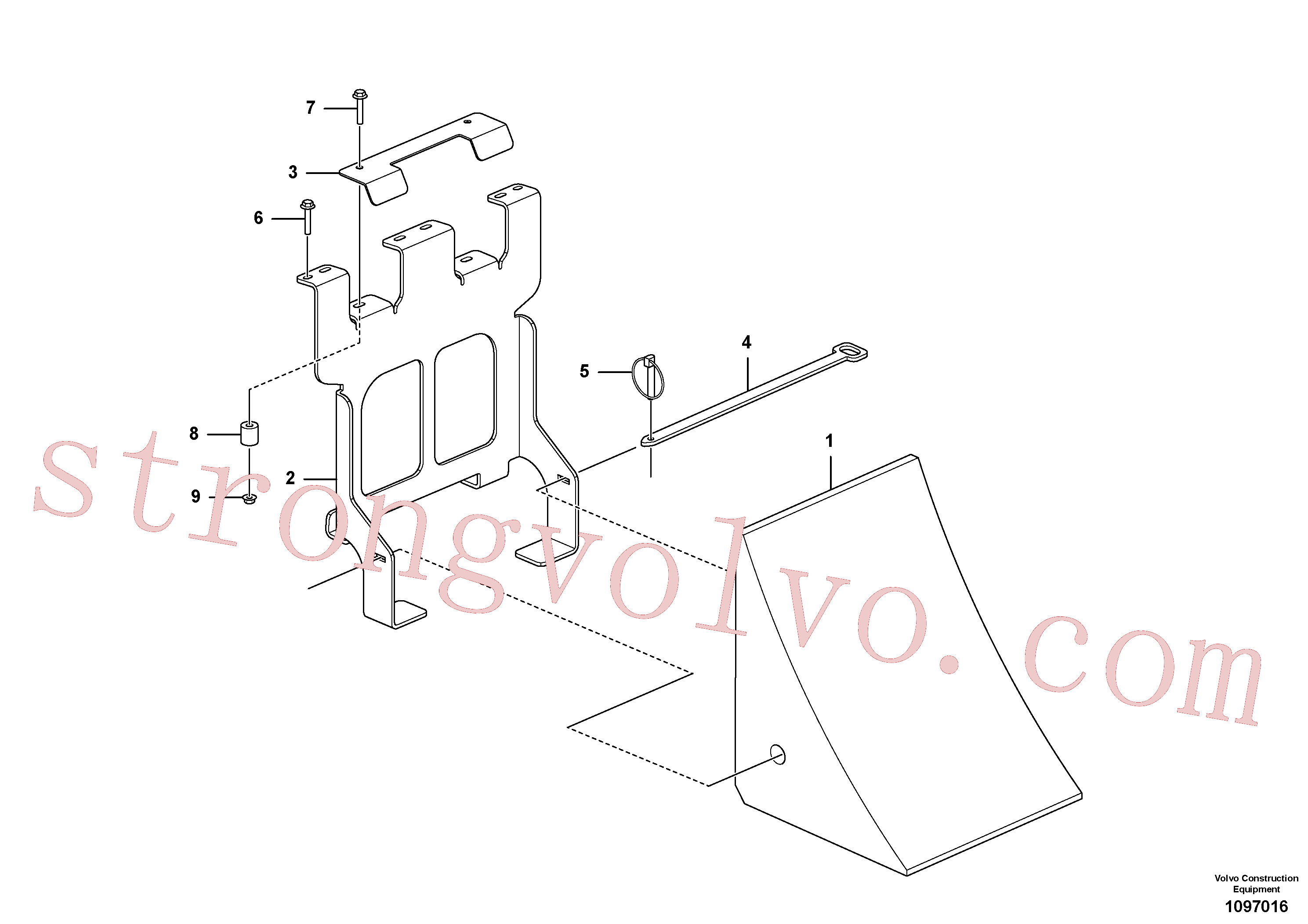 VOE60113558 Volvo Calço para roda(1097016 Montagem)