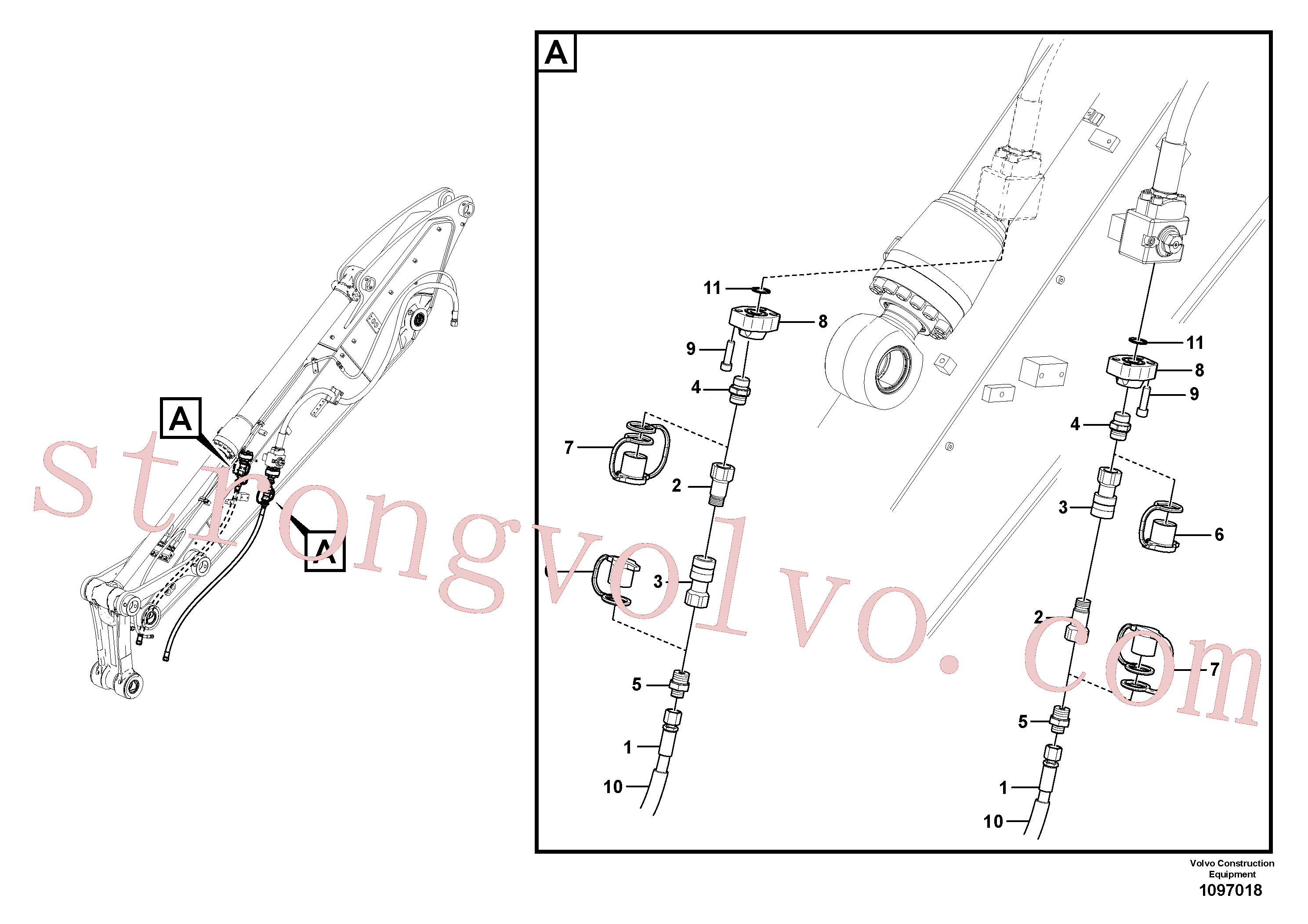 VOE14655541 Mangueira Volvo escavadeira