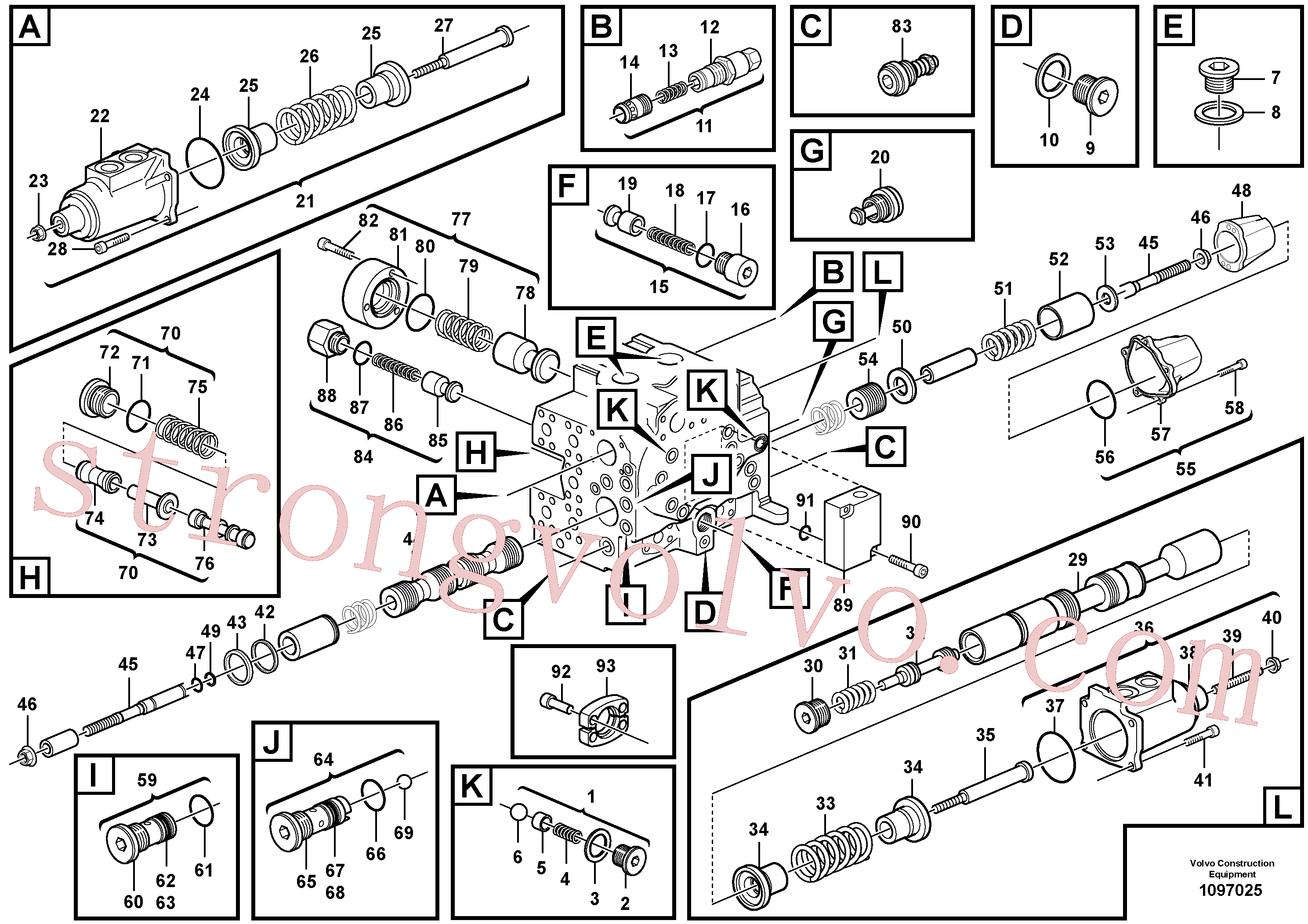 VOE926032 Volvo Unidade da direcção(1097025 Montagem)