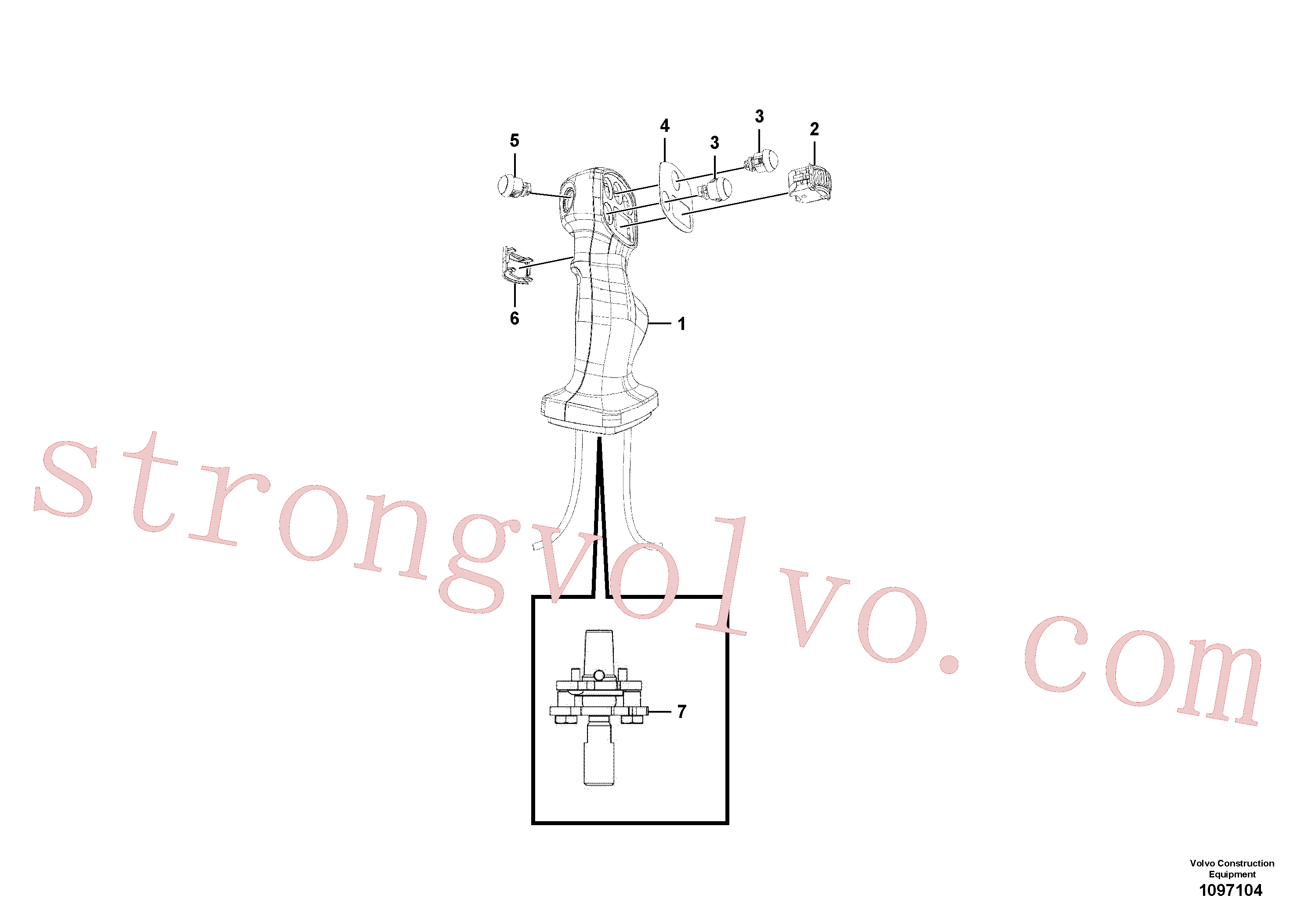 China Made VOE14709305 Botão Volvo Acessórios para escavadeira