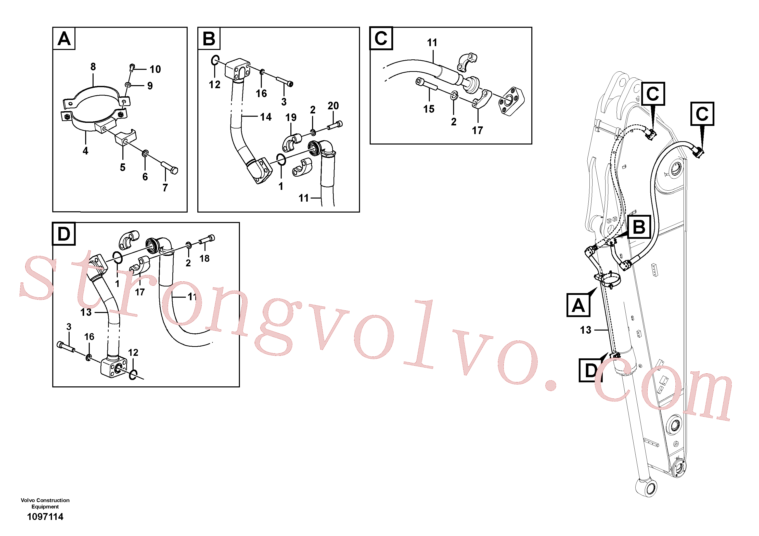 VOE14677883 Tubo Volvo escavadeira