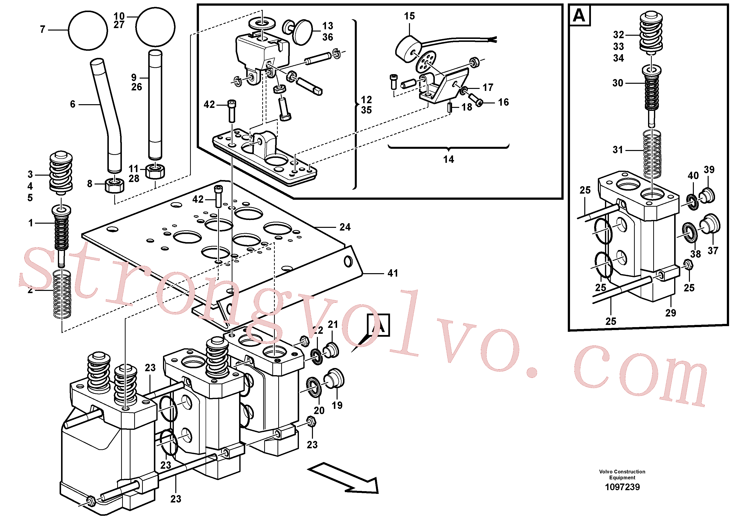 VOE11444134 Volvo Servoválvula(1097239 Montagem)