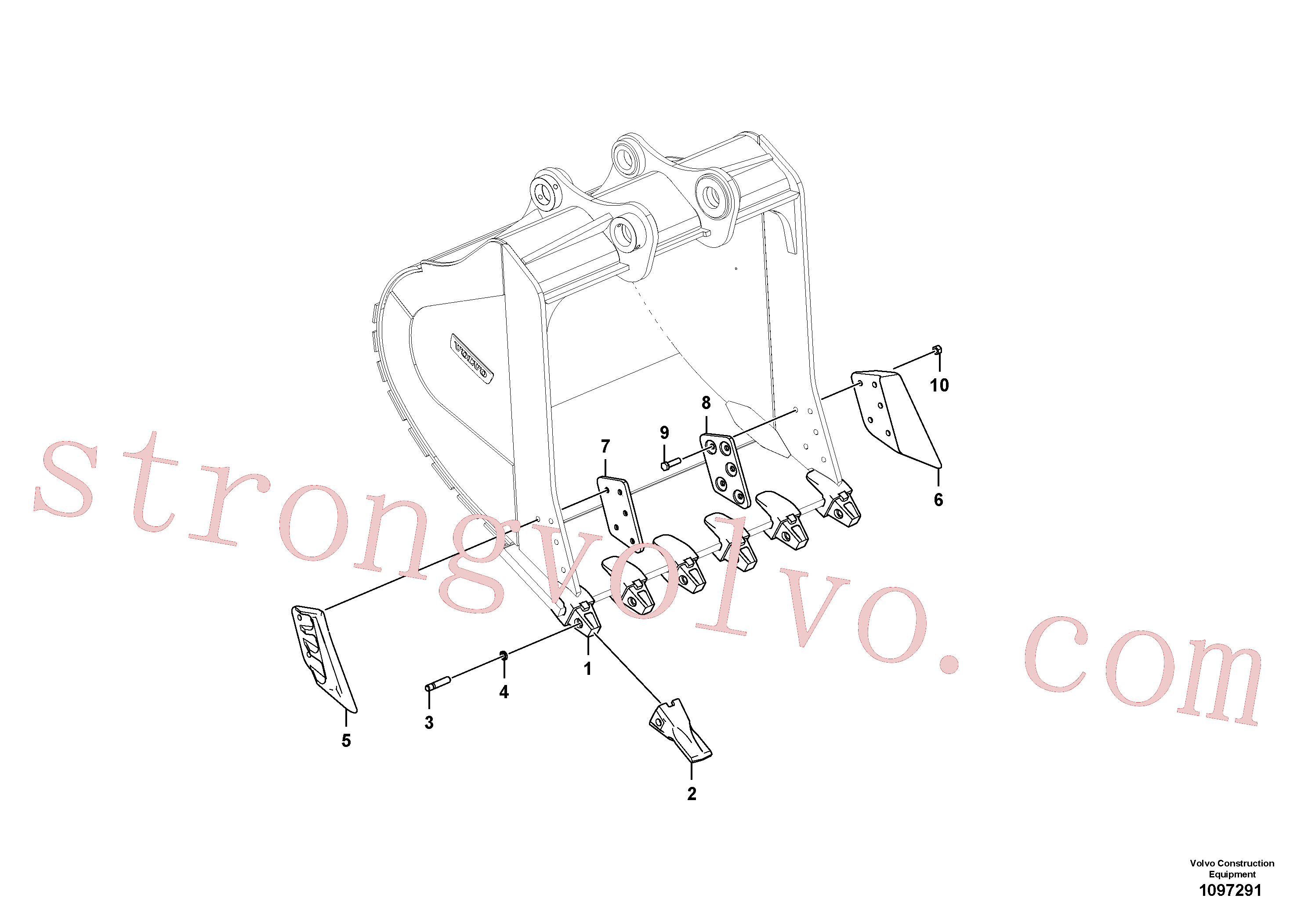 Volvo VOE14686099 Tooth Volvo Acessórios para escavadeira