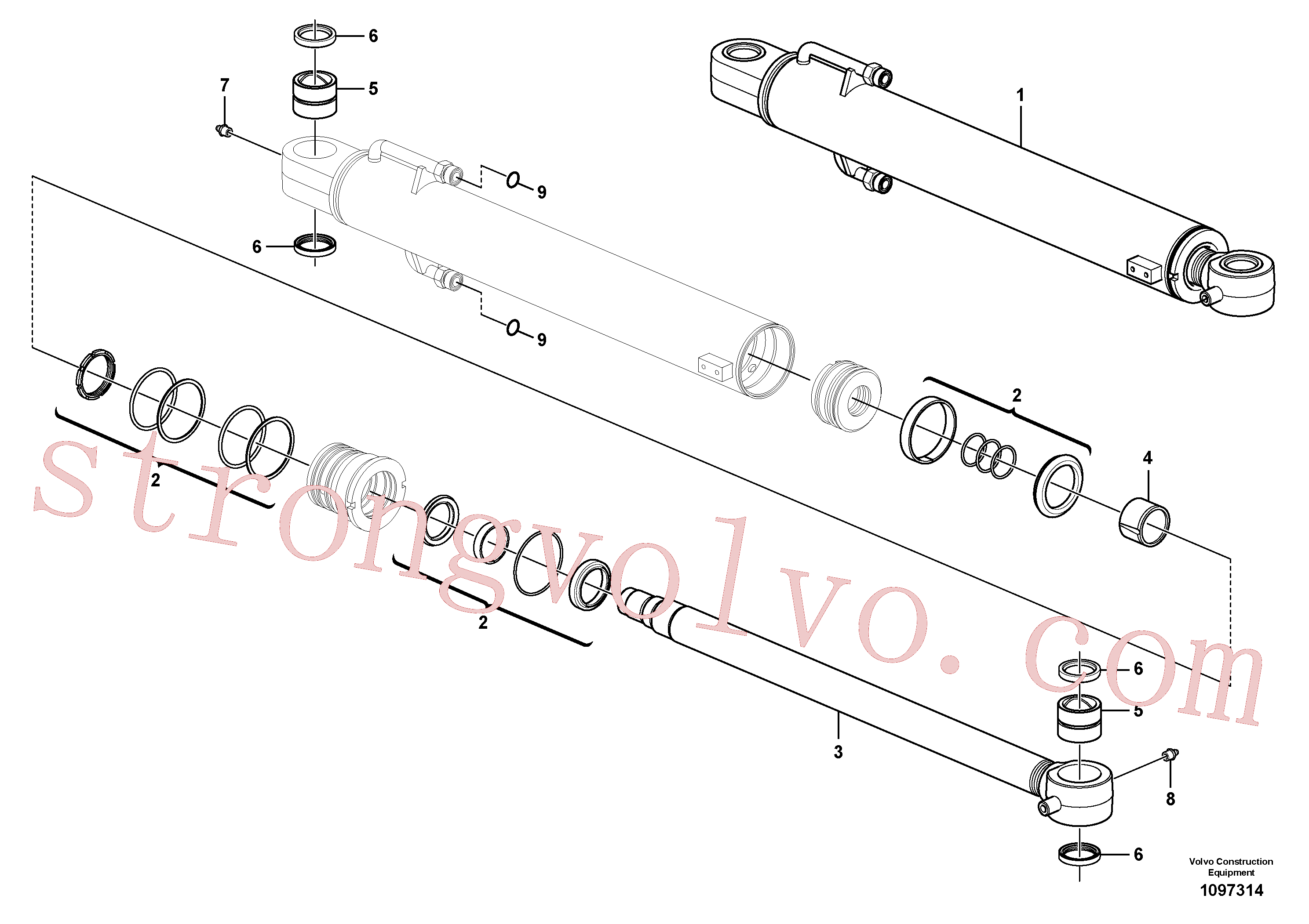VOE11988988 Espaçador Inscreva-se para Volvo Acessórios para escavadeira