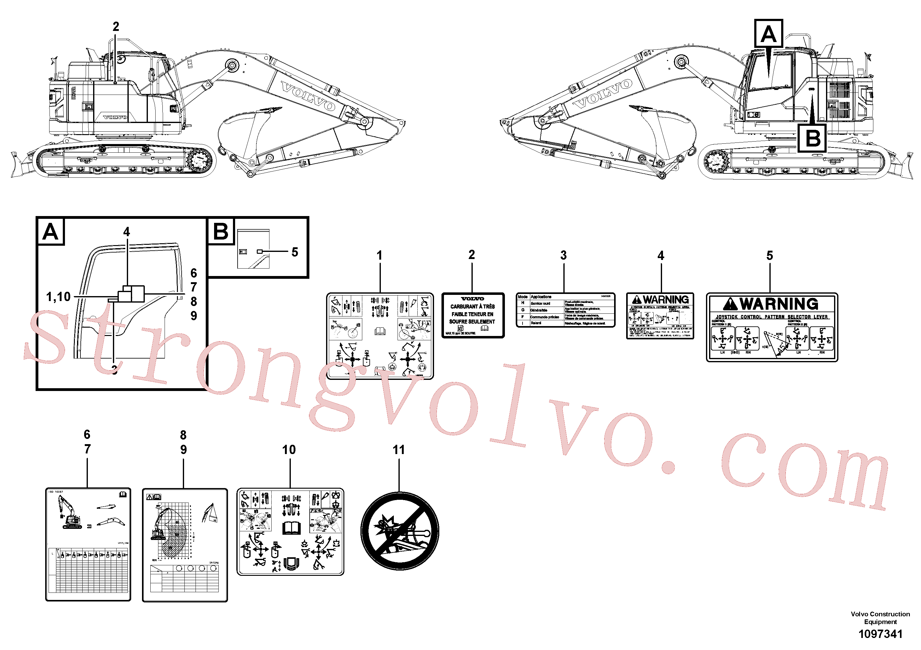 VOE14662923 Volvo Placas de sinalização e etiquetas adesivas(1097341 Montagem)
