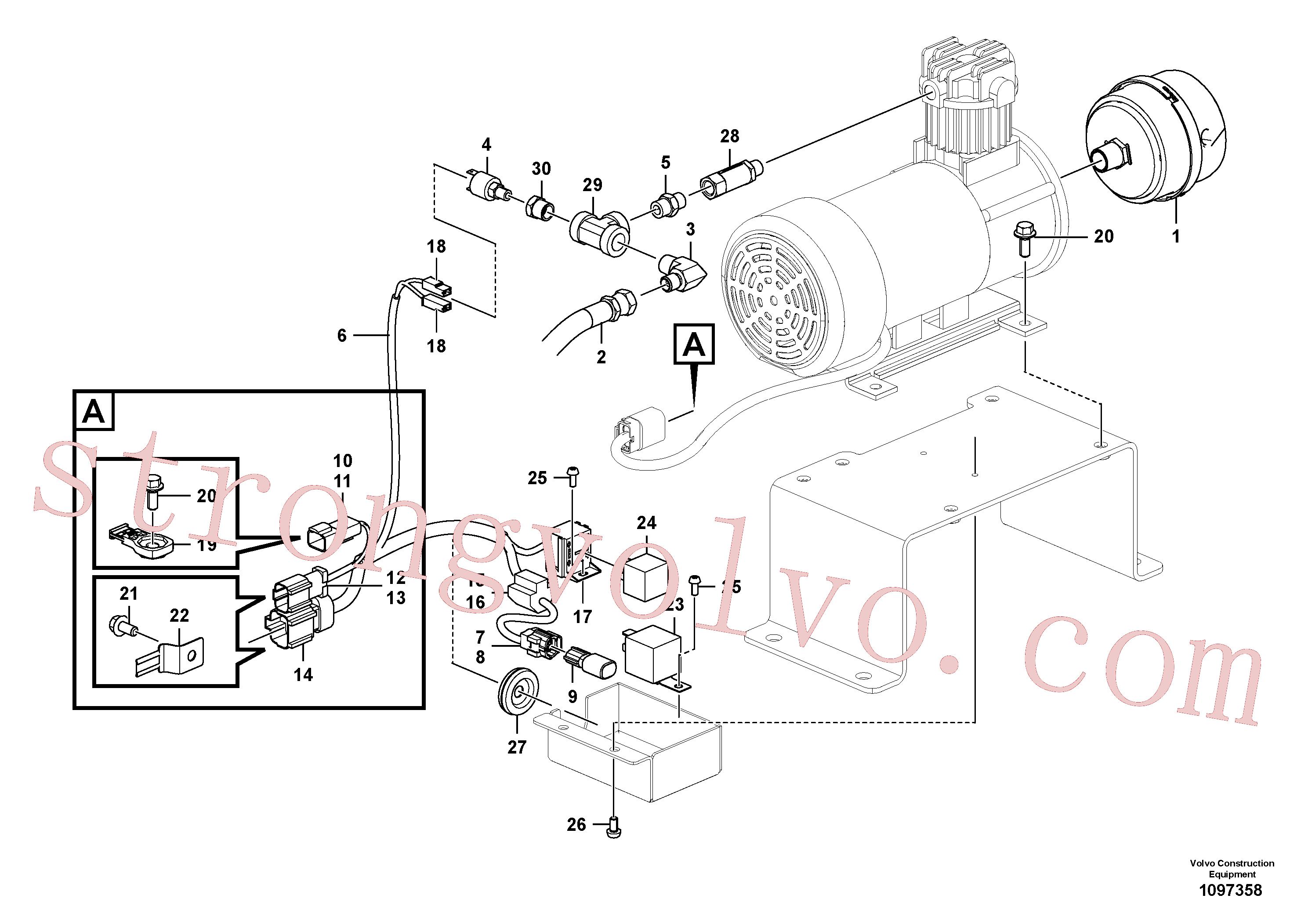 Volvo Montagem VOE14596351 Sensor Acessórios