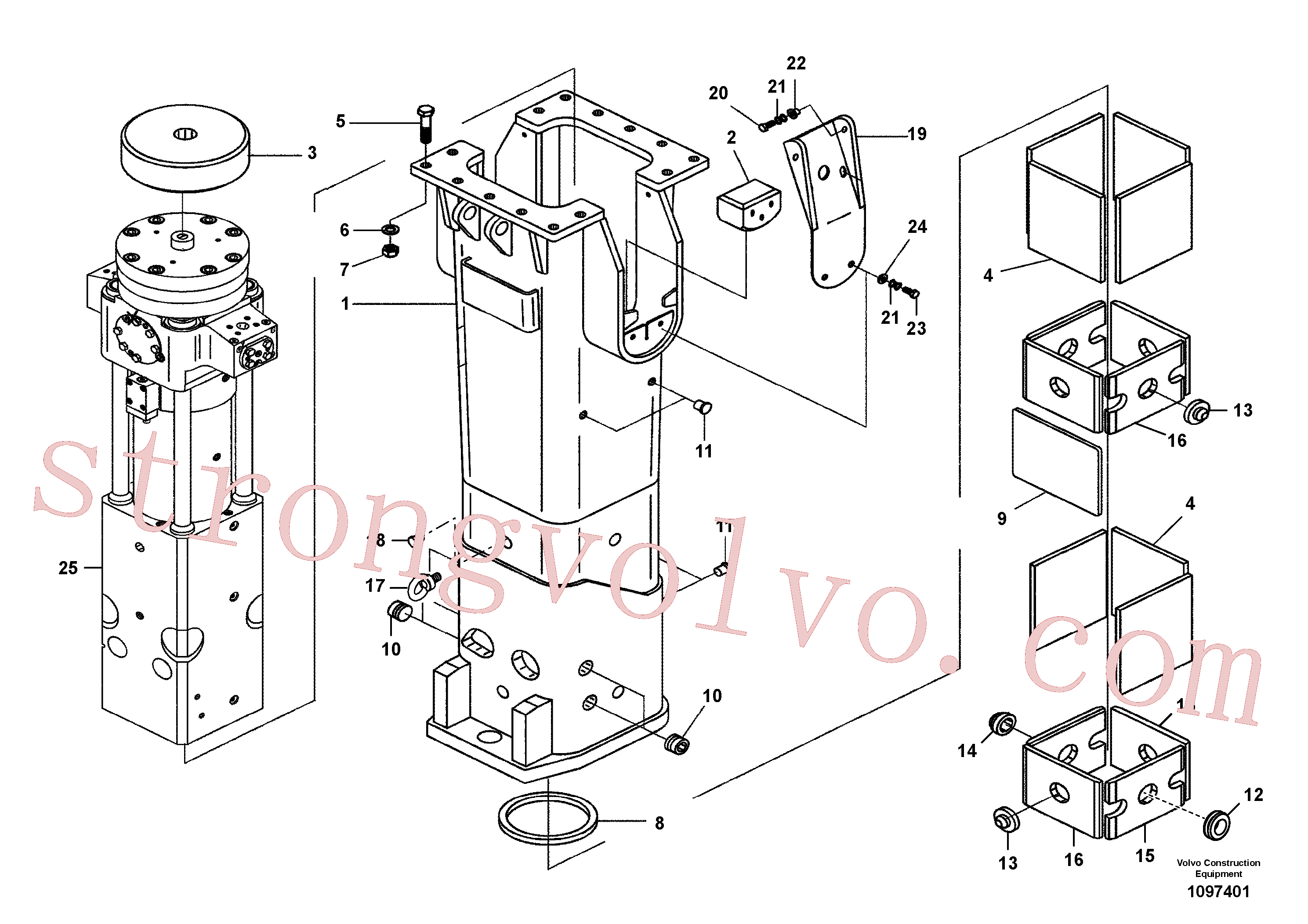 VOE14534793 Volvo Martelo hidráulico, alojamento(1097401 Montagem)