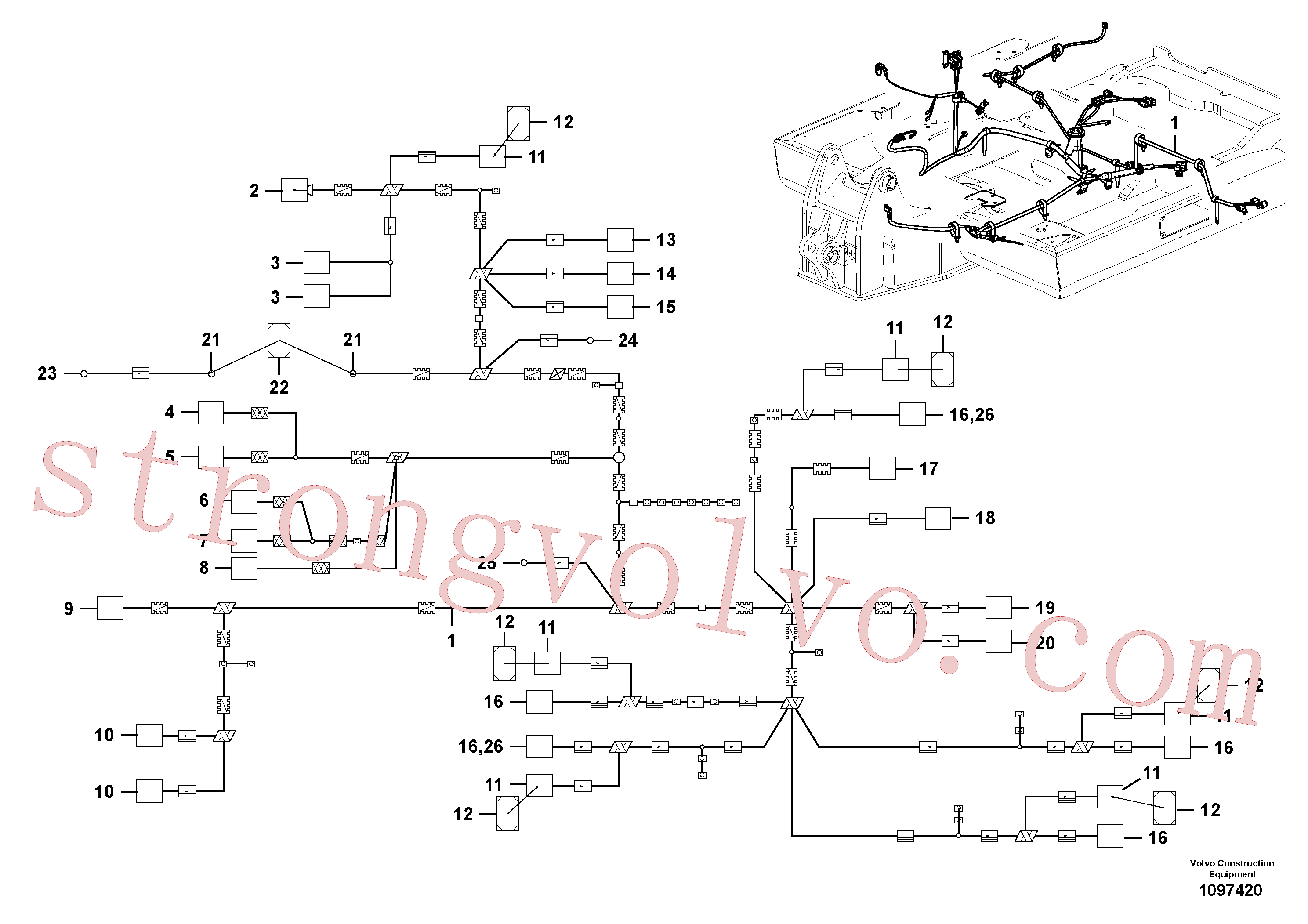 VOE14569617 Volvo Cablagem principal(1097420 Montagem)