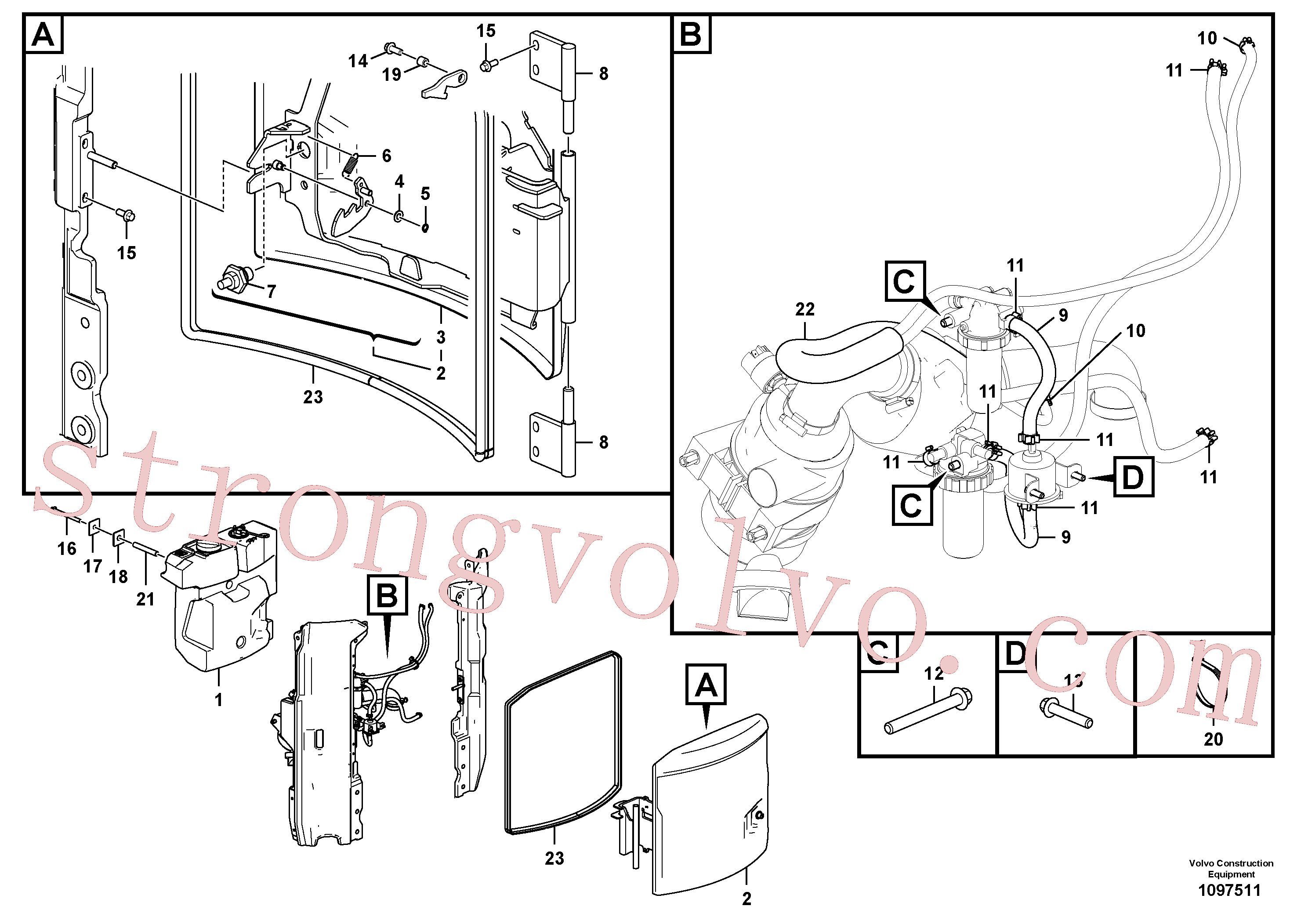 VOE60113272 Volvo Depósito de combustível com acessórios(1097511 Montagem)