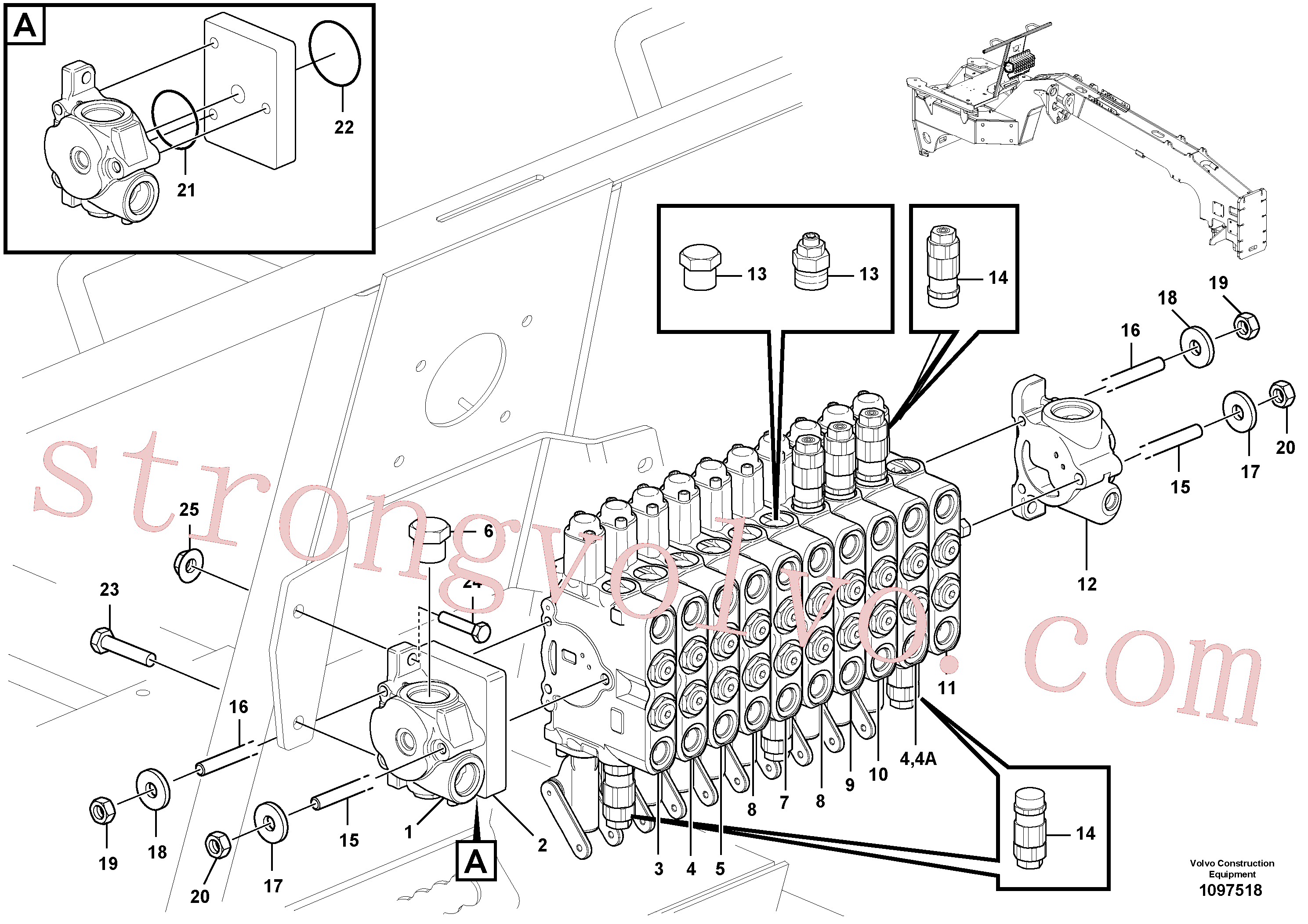 CH350AA-10035ZI Volvo Válvula do colector - D7(1097518 Montagem)