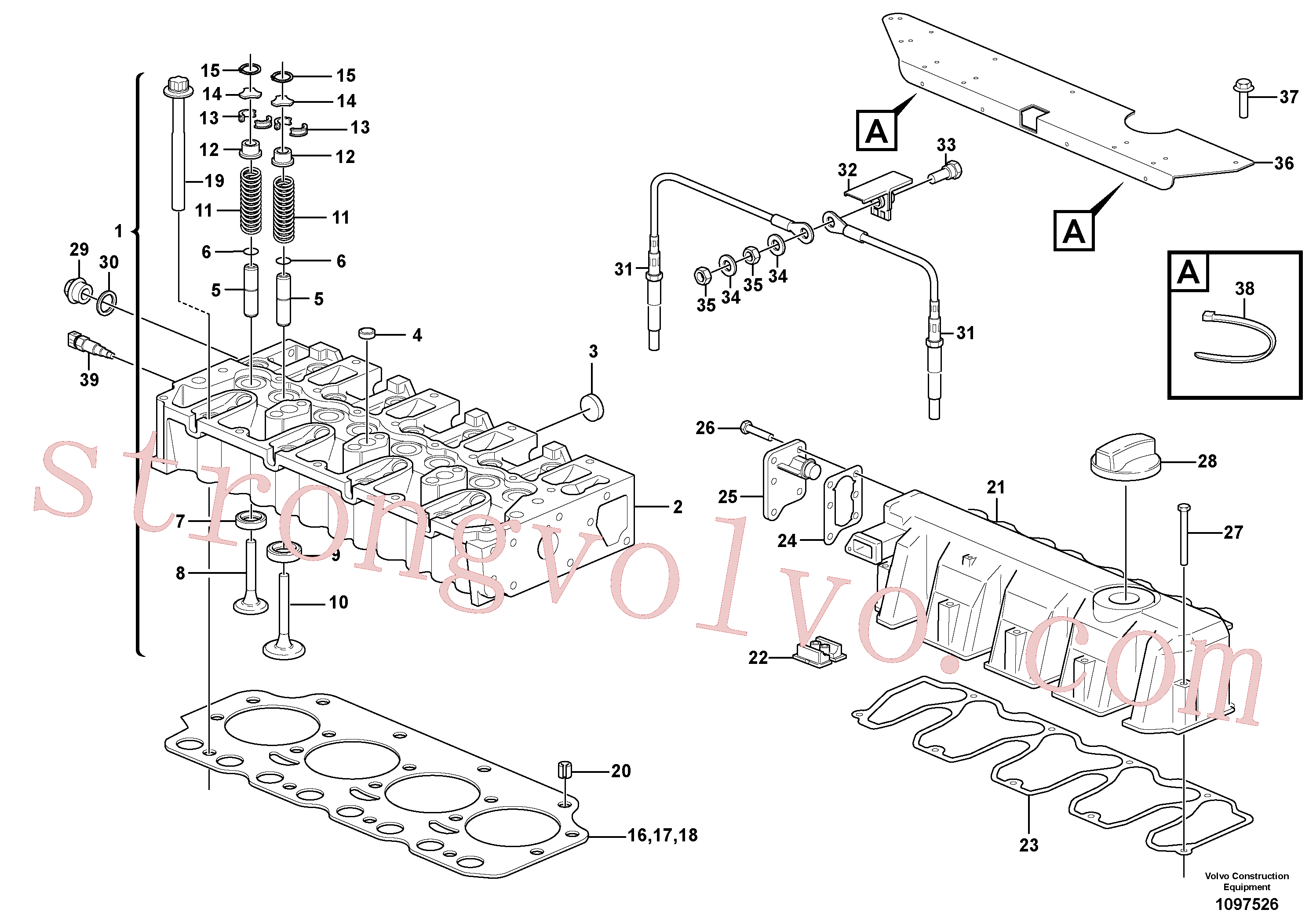 VOE973494 Arruela Volvo escavadeira