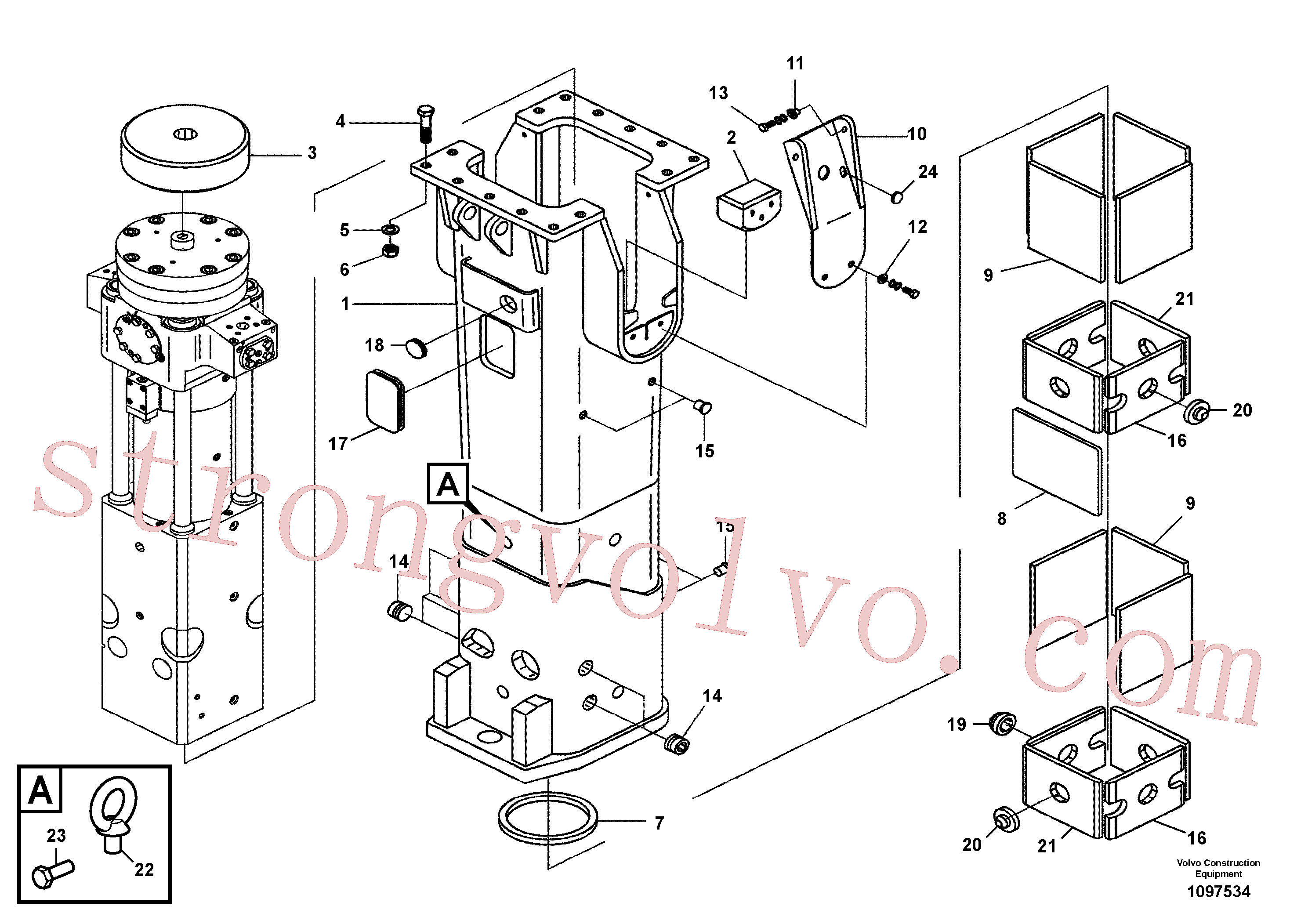 China Made VOE14534584 Bucha Volvo Acessórios para escavadeira