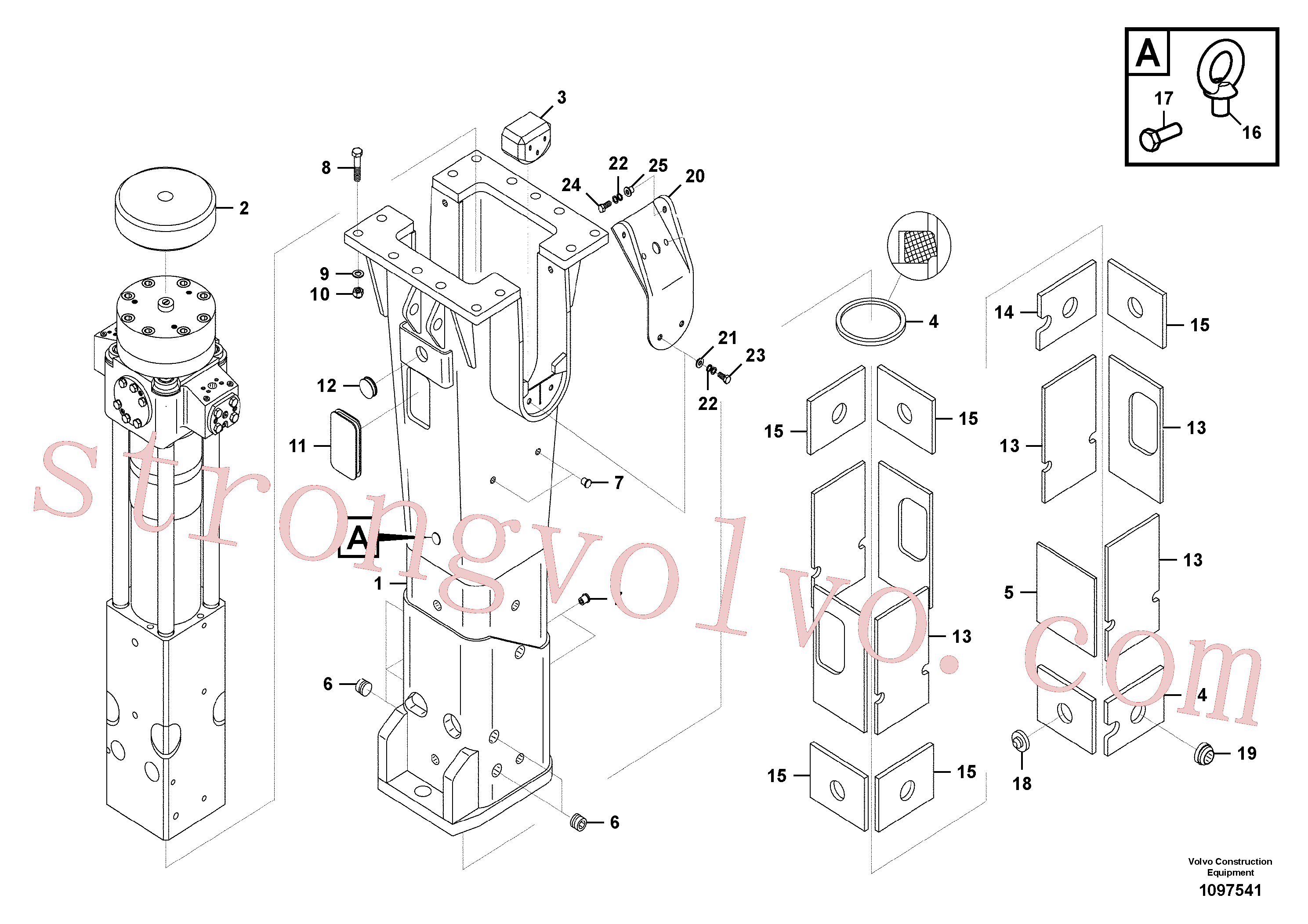 VOE14534584 Volvo Martelo hidráulico, alojamento(1097541 Montagem)