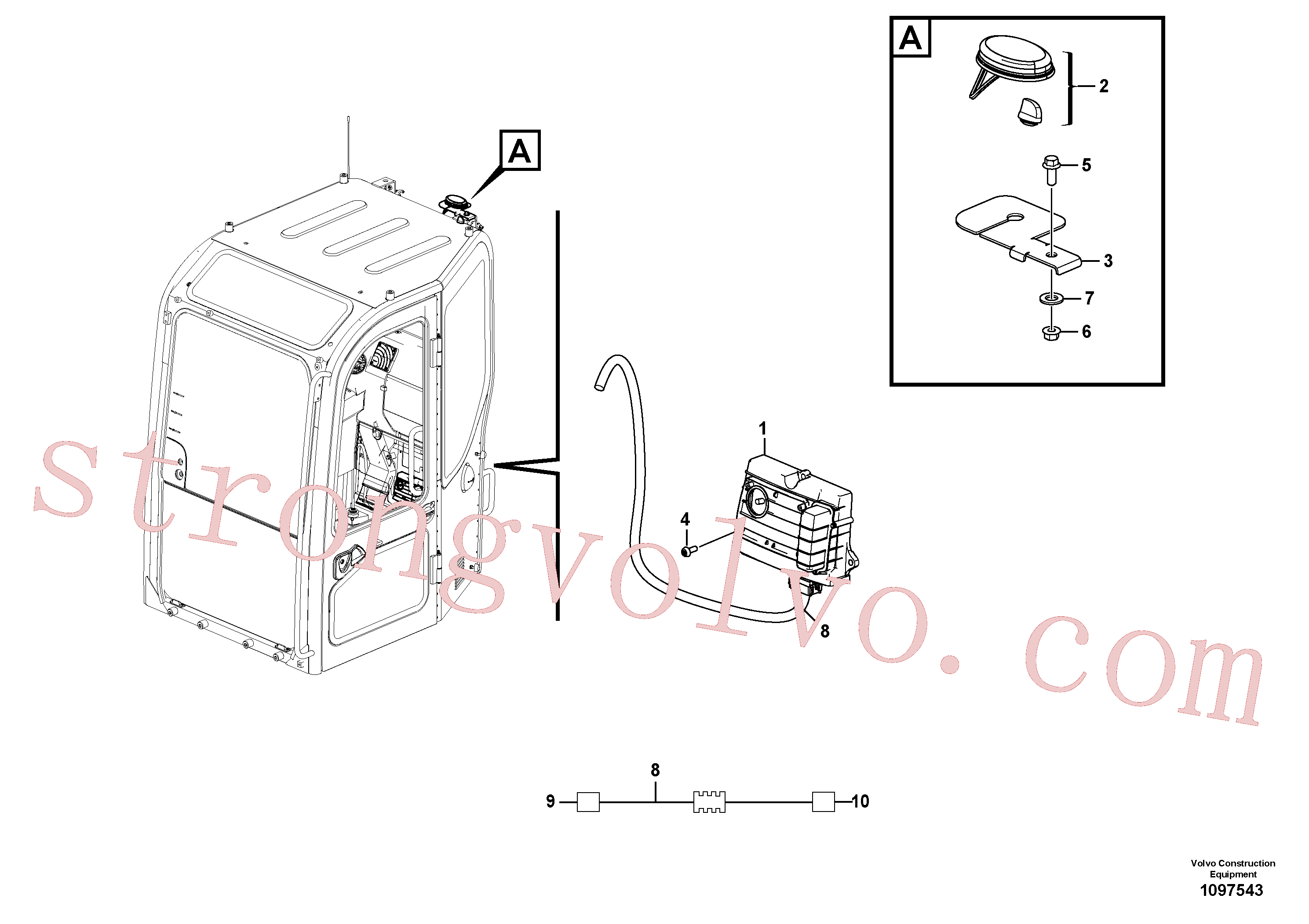 VOE60110237 Volvo Cablagem, telemática(1097543 Montagem)