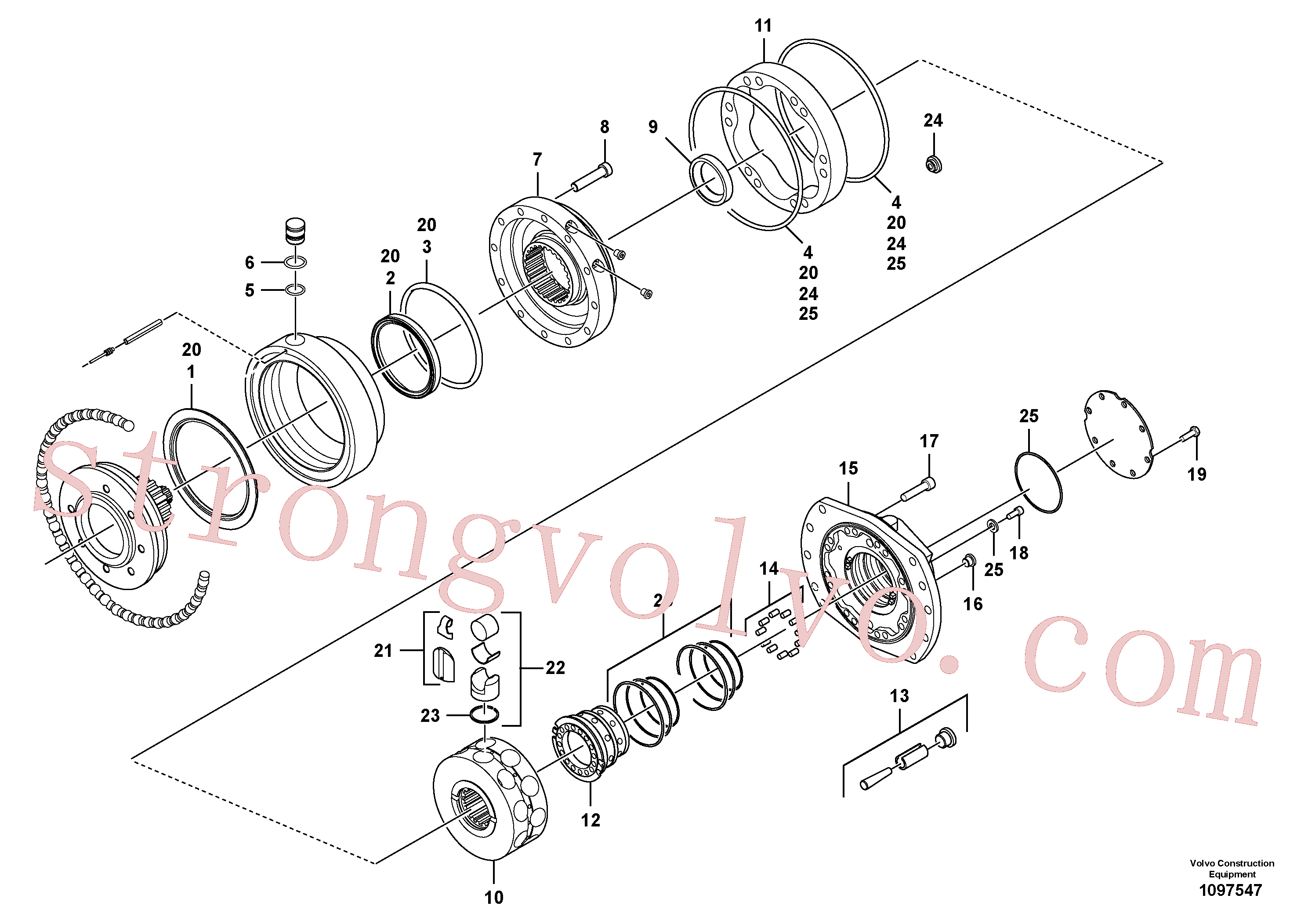 China Made RM13220736 Anel de vedação Volvo Acessórios para escavadeira