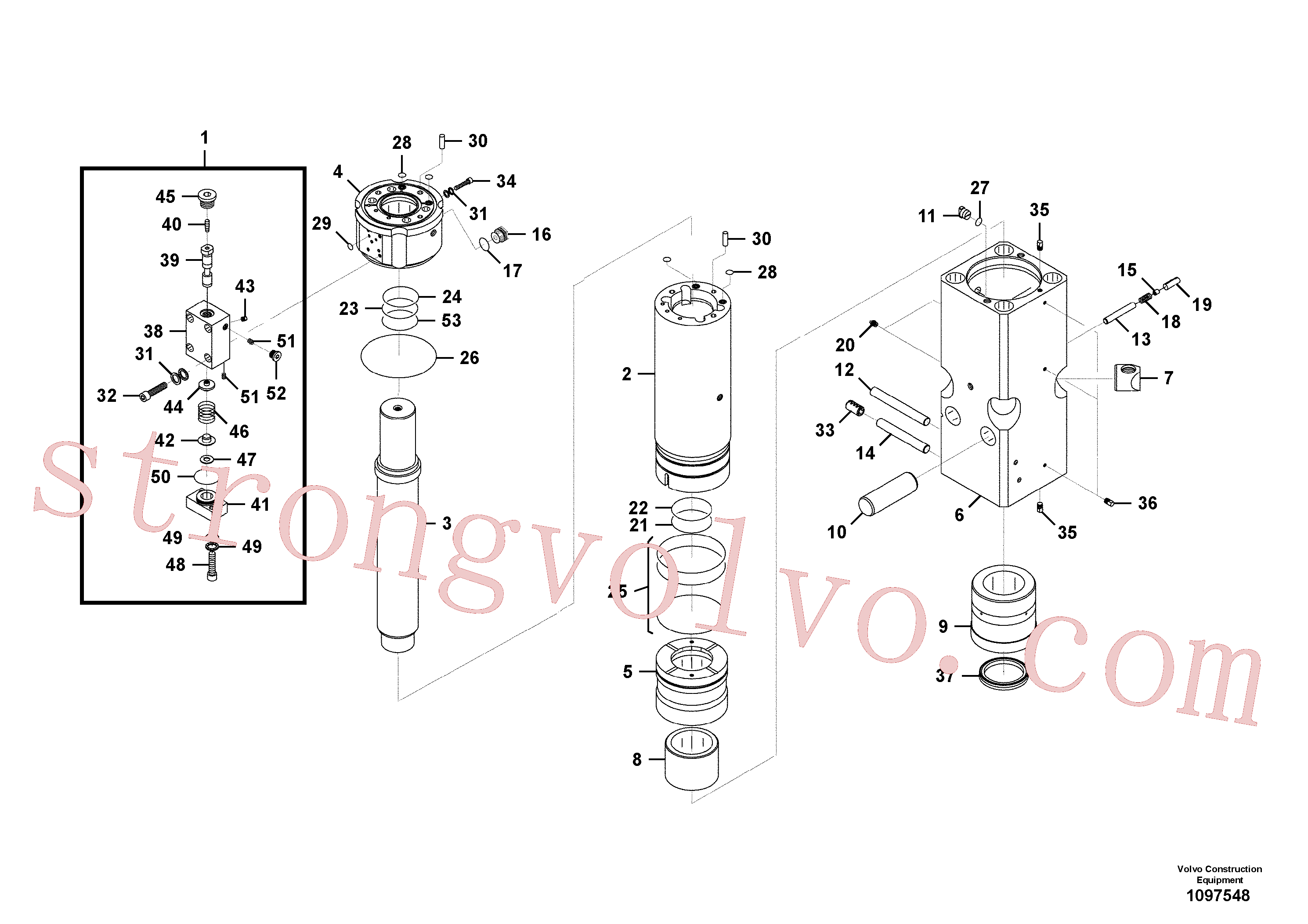 VOE14646170 Volvo Martelo hidráulico, alojamento do acumulador(1097548 Montagem)