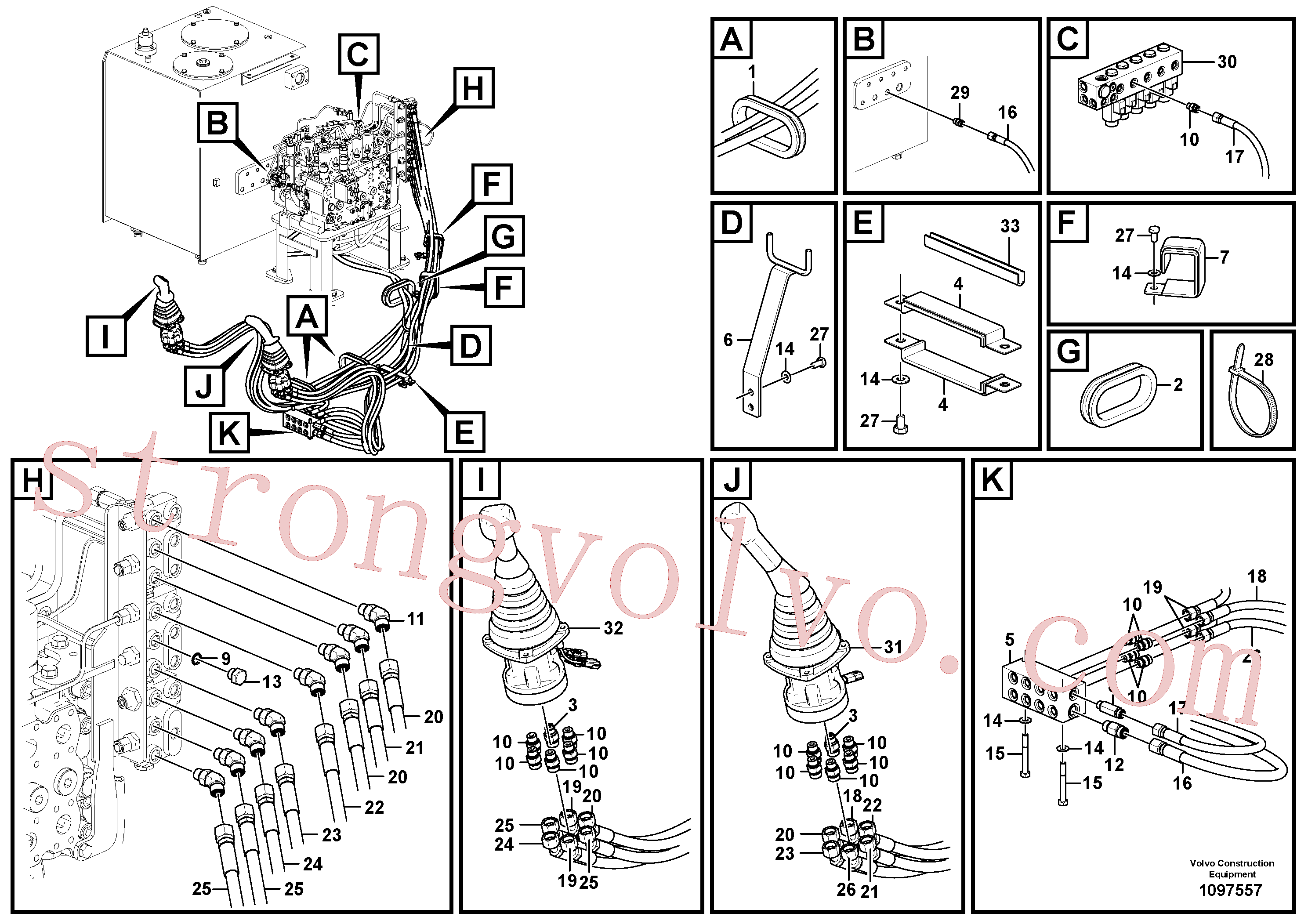 Atacado VOE14644149 Braçadeira Volvo escavadeira