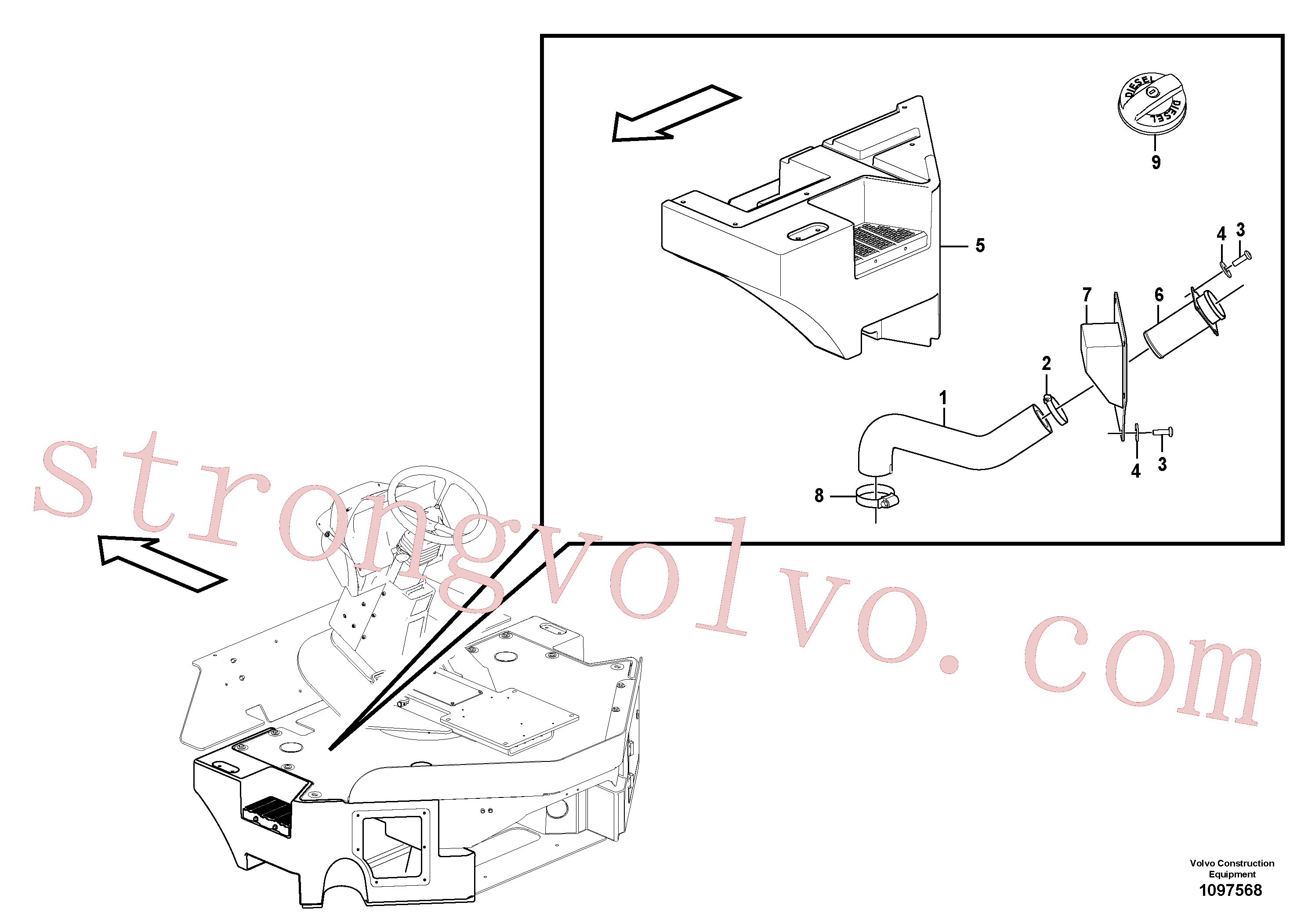 VOE60112190 Volvo Pavimento do operador(1097568 Montagem)