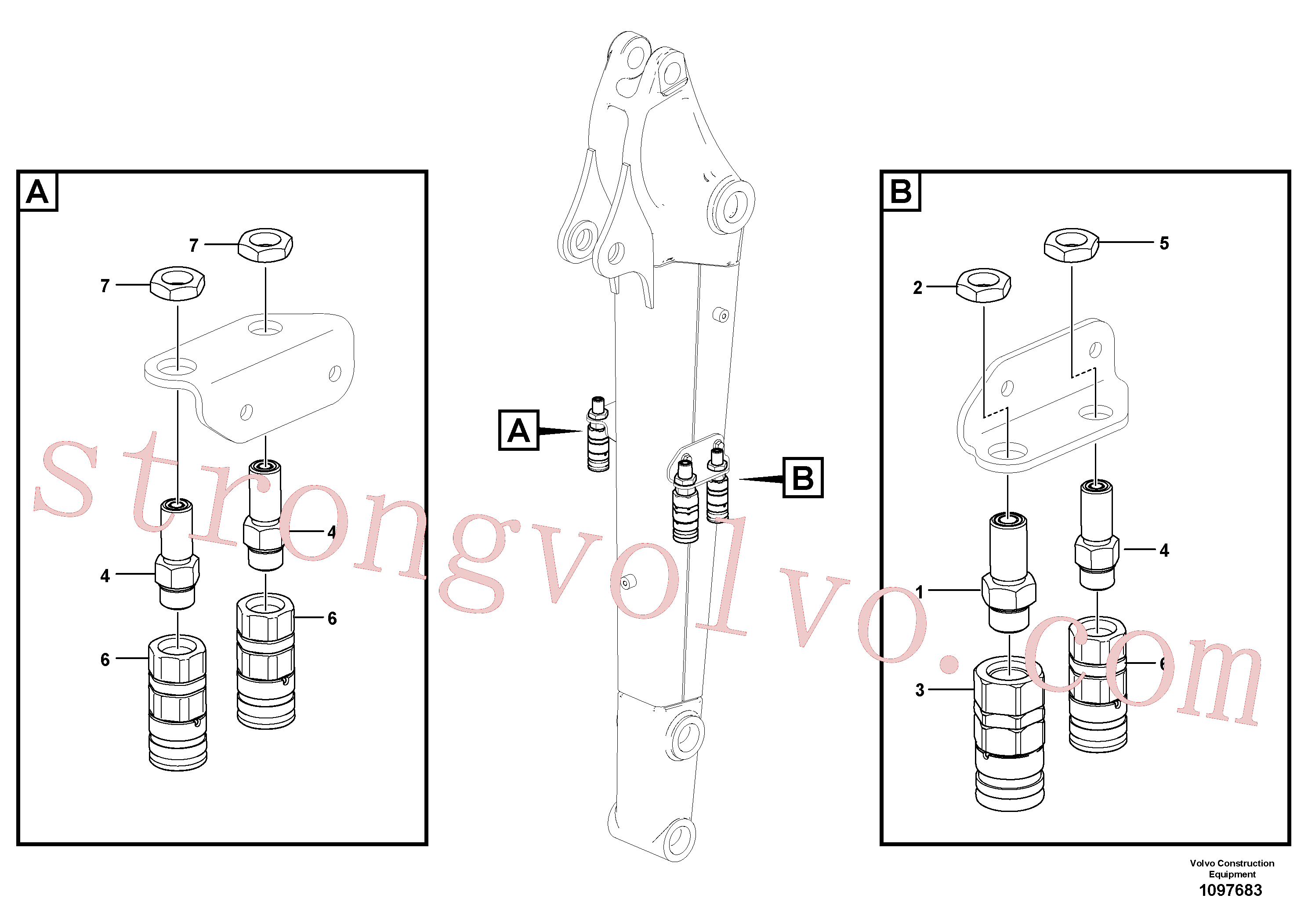VOE15677311 Volvo Kit de acoplamento (acessórios)(1097683 Montagem)