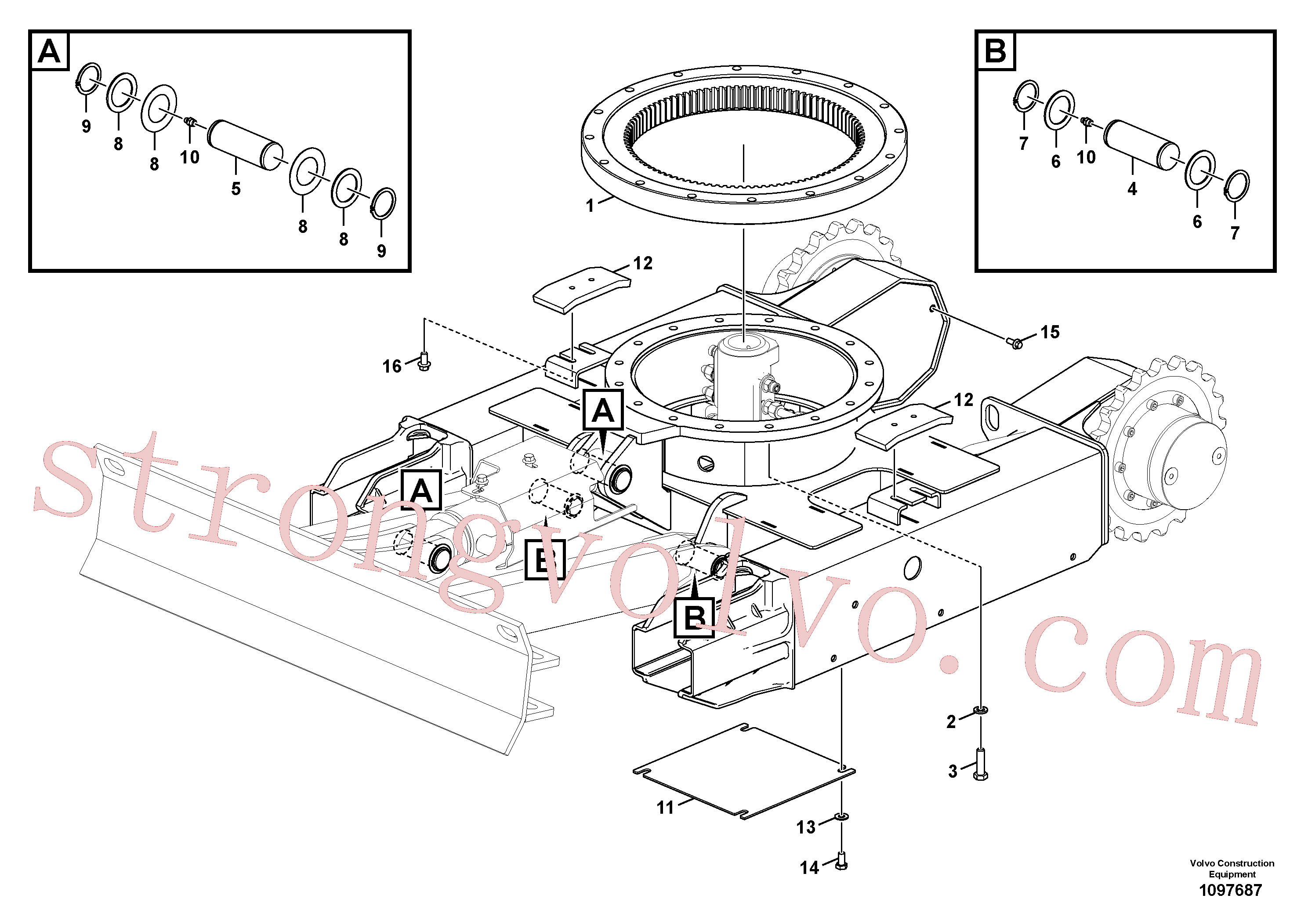 VOE15615202 Volvo Substrutura(1097687 Montagem)