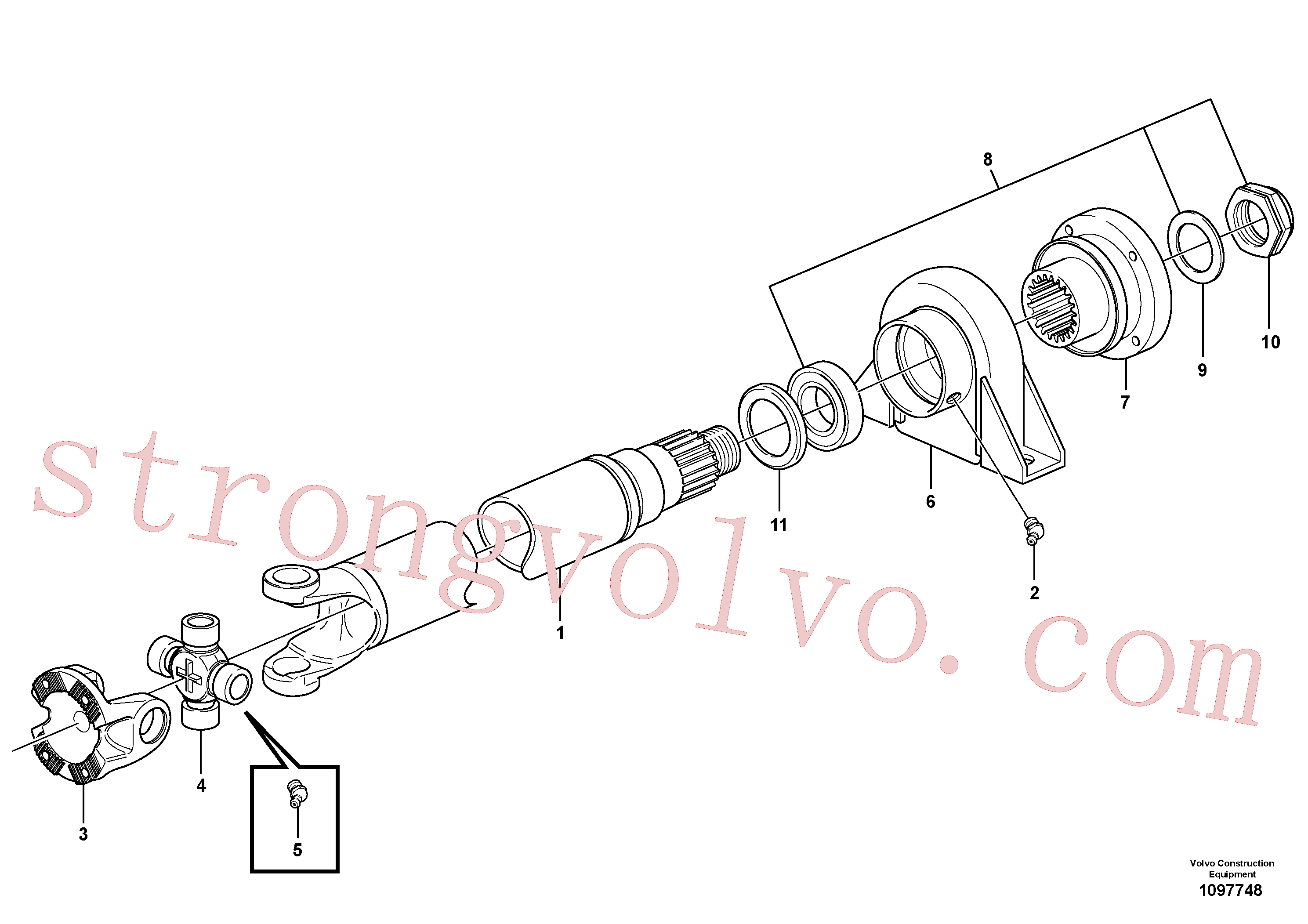 VOE1069507 Volvo Veio de hélice(1097748 Montagem)