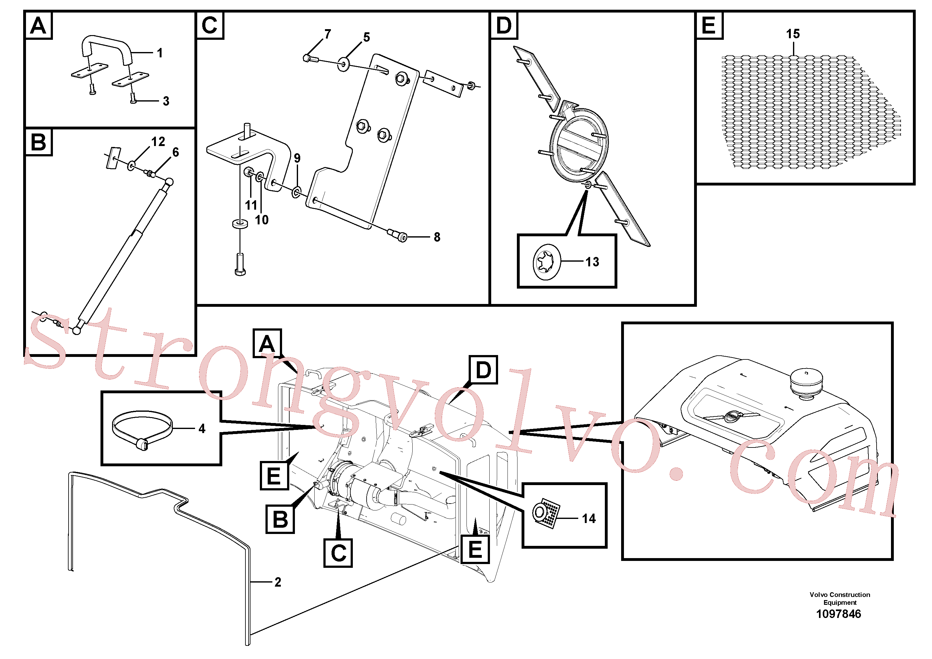 China Made RM96740188 Arruela, Arruela simples Volvo Acessórios para escavadeira
