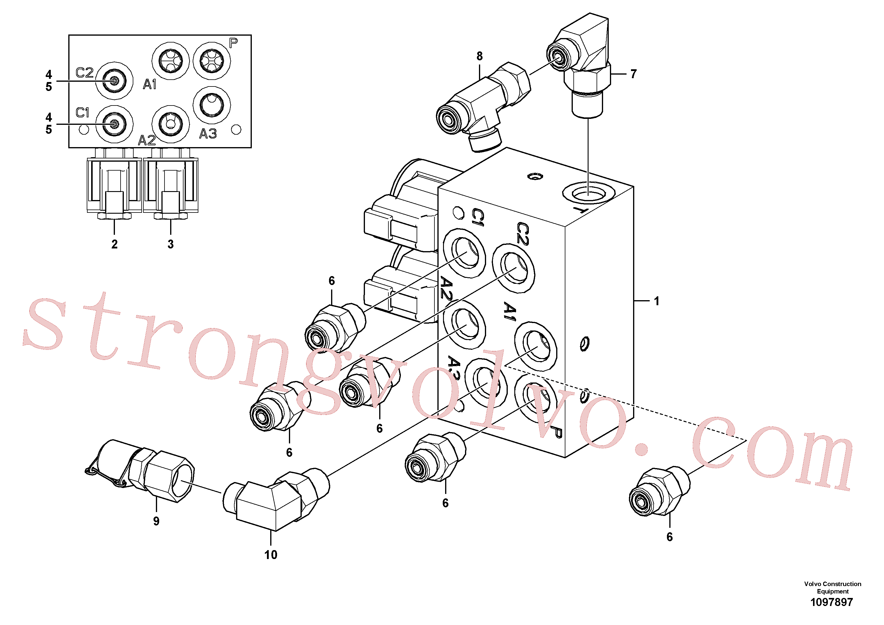 Volvo Montagem VOE17413498 Bobina solenóide Acessórios