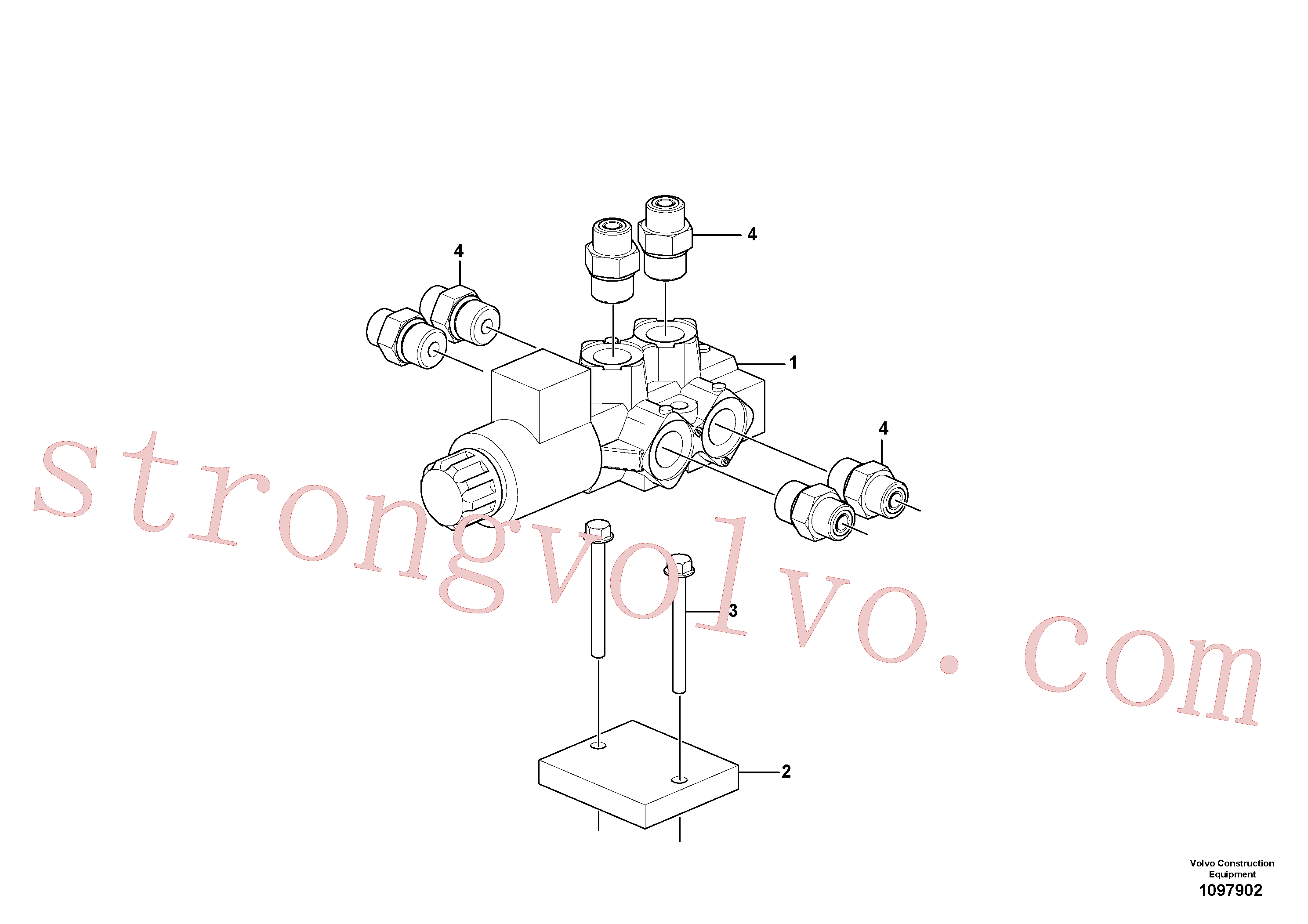 VOE11807716 Volvo Válvula de seis vias(1097902 Montagem)