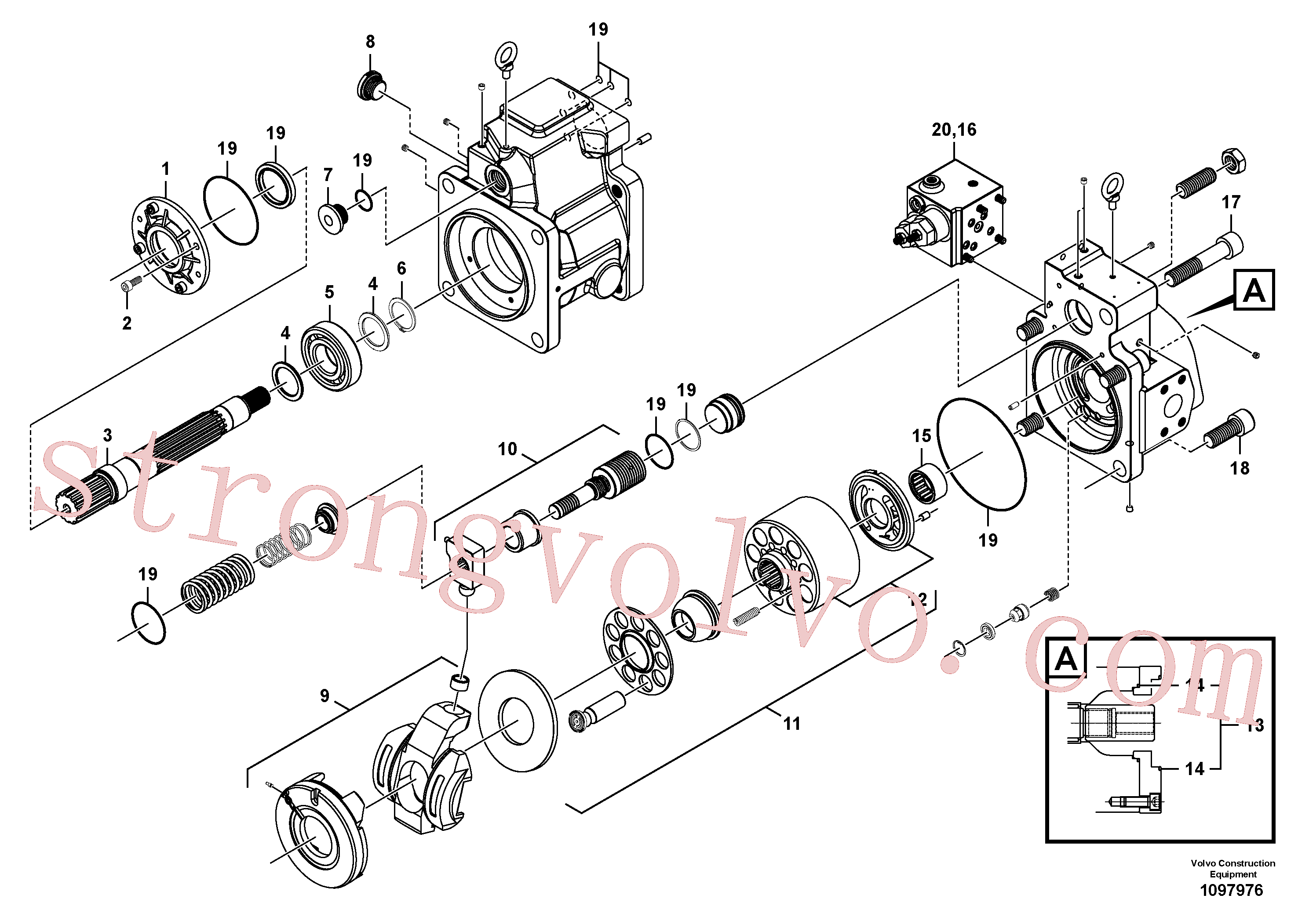 SA8230-28590 Volvo Bomba hidráulica(1097976 Montagem)
