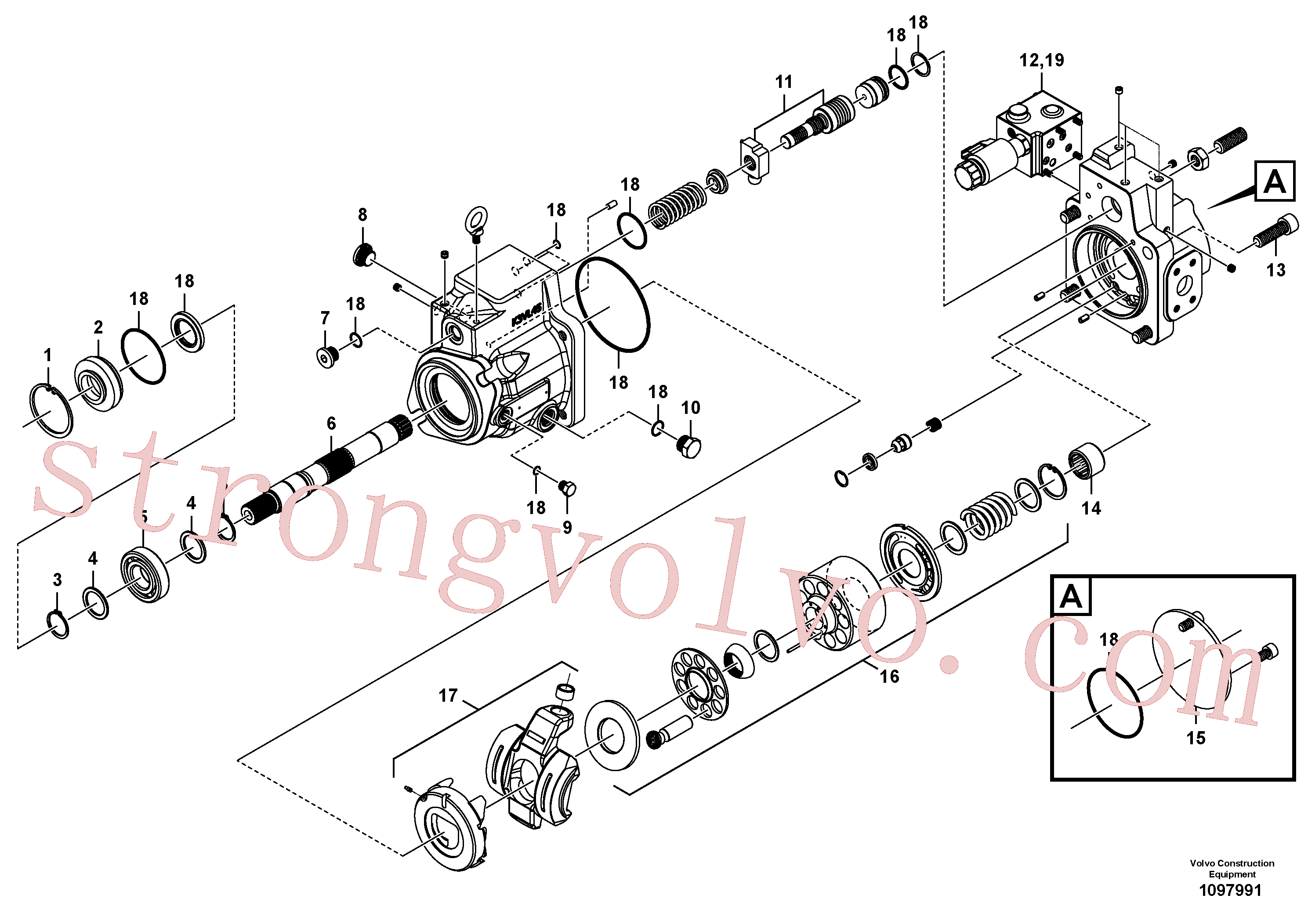 VOE14567594 Volvo Bomba hidráulica(1097991 Montagem)