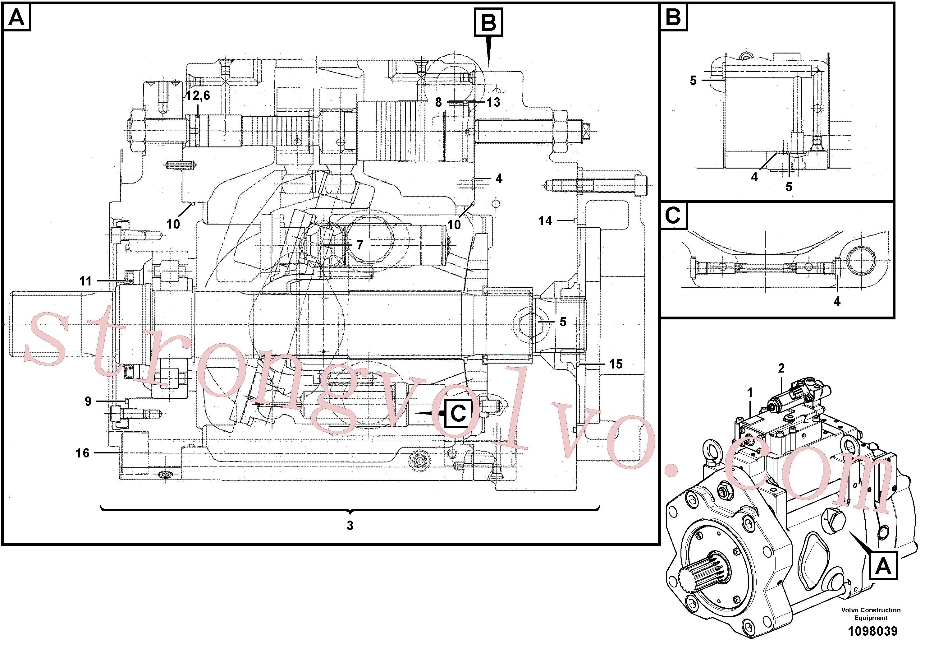 VOE14533612 Anel-o Volvo escavadeira