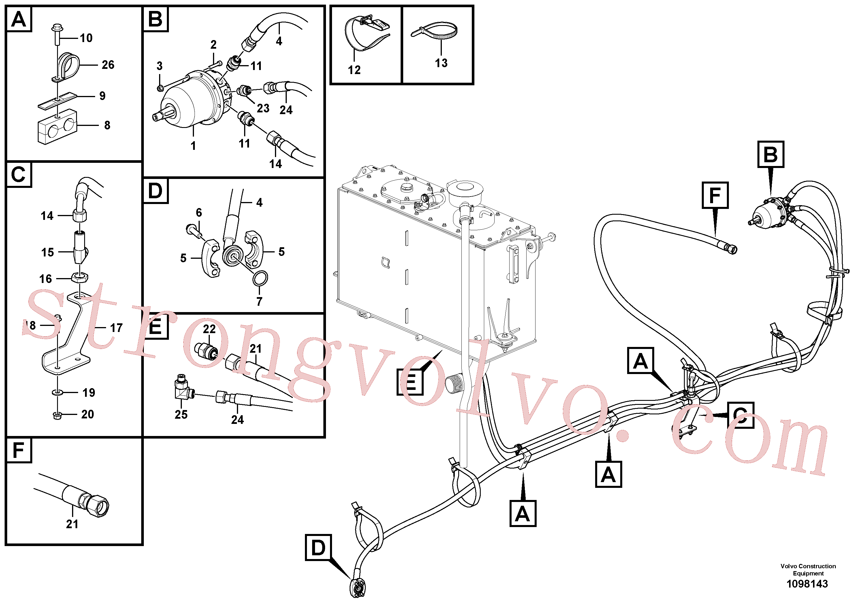Volvo Acessórios para escavadeira VOE15000792 Rockmaster/1SC Acessórios