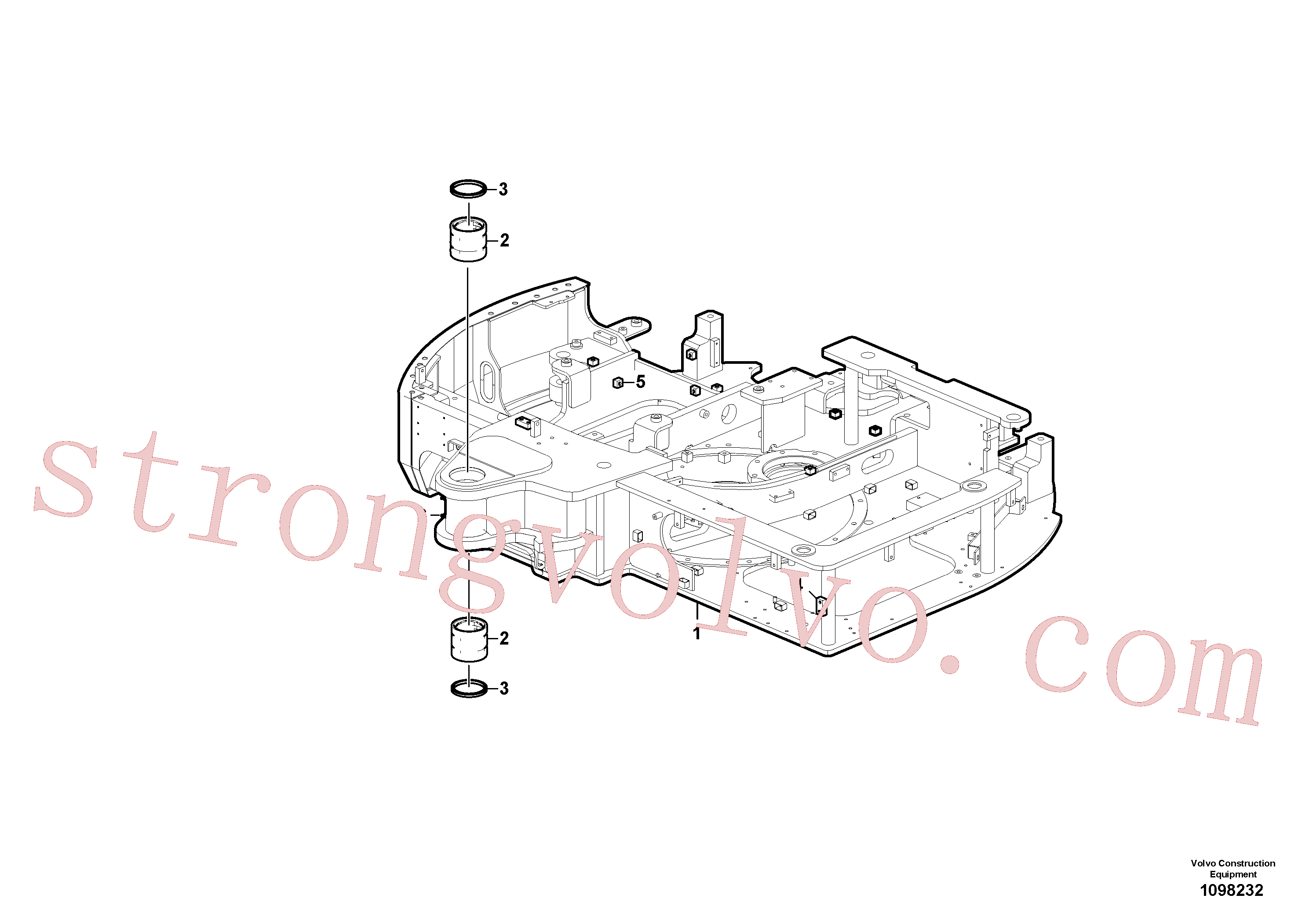 VOE14880585 Placa fixação Inscreva-se para Volvo Acessórios para escavadeira