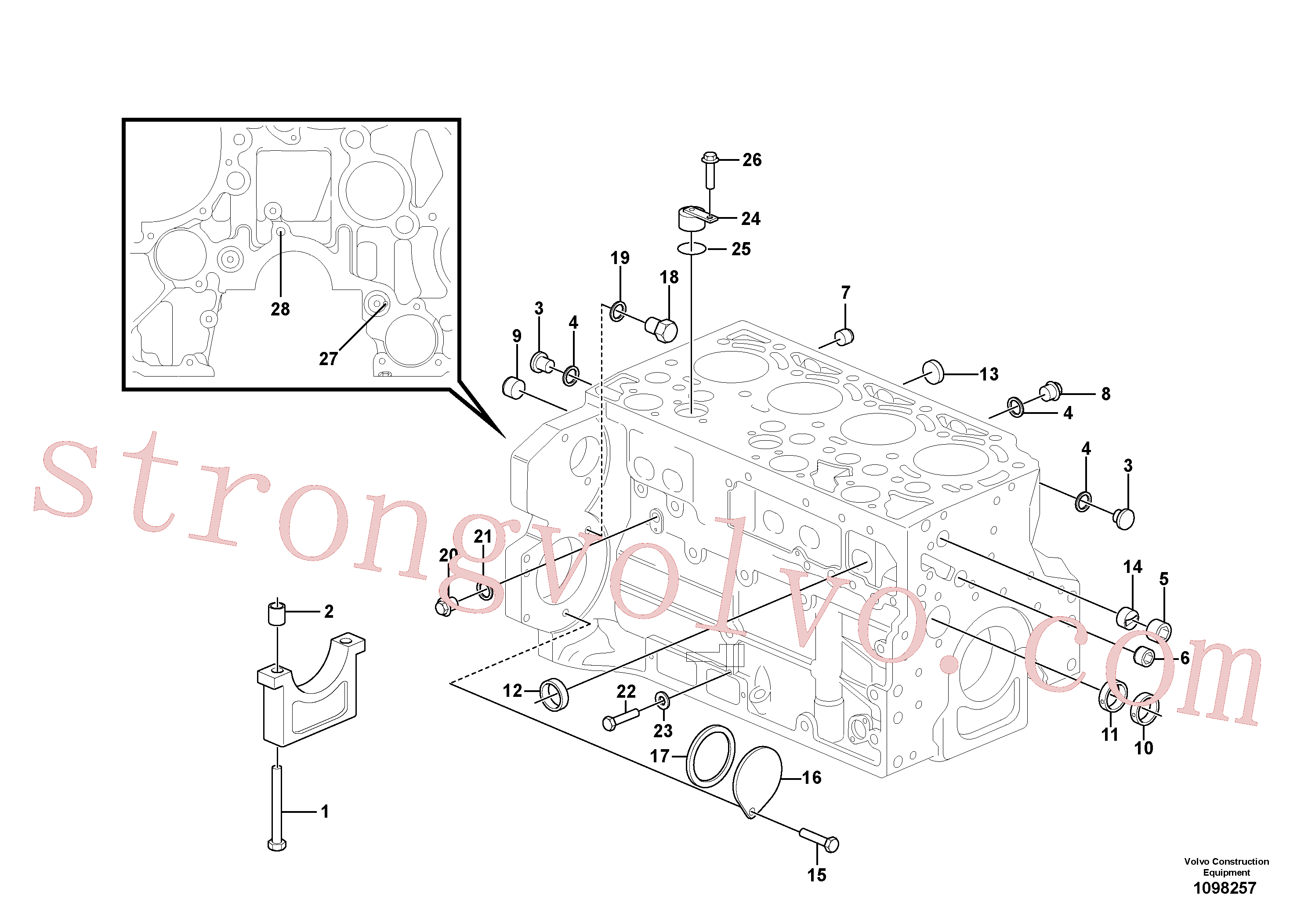 China Made VOE20412359 Anel de vedação Volvo Acessórios para escavadeira