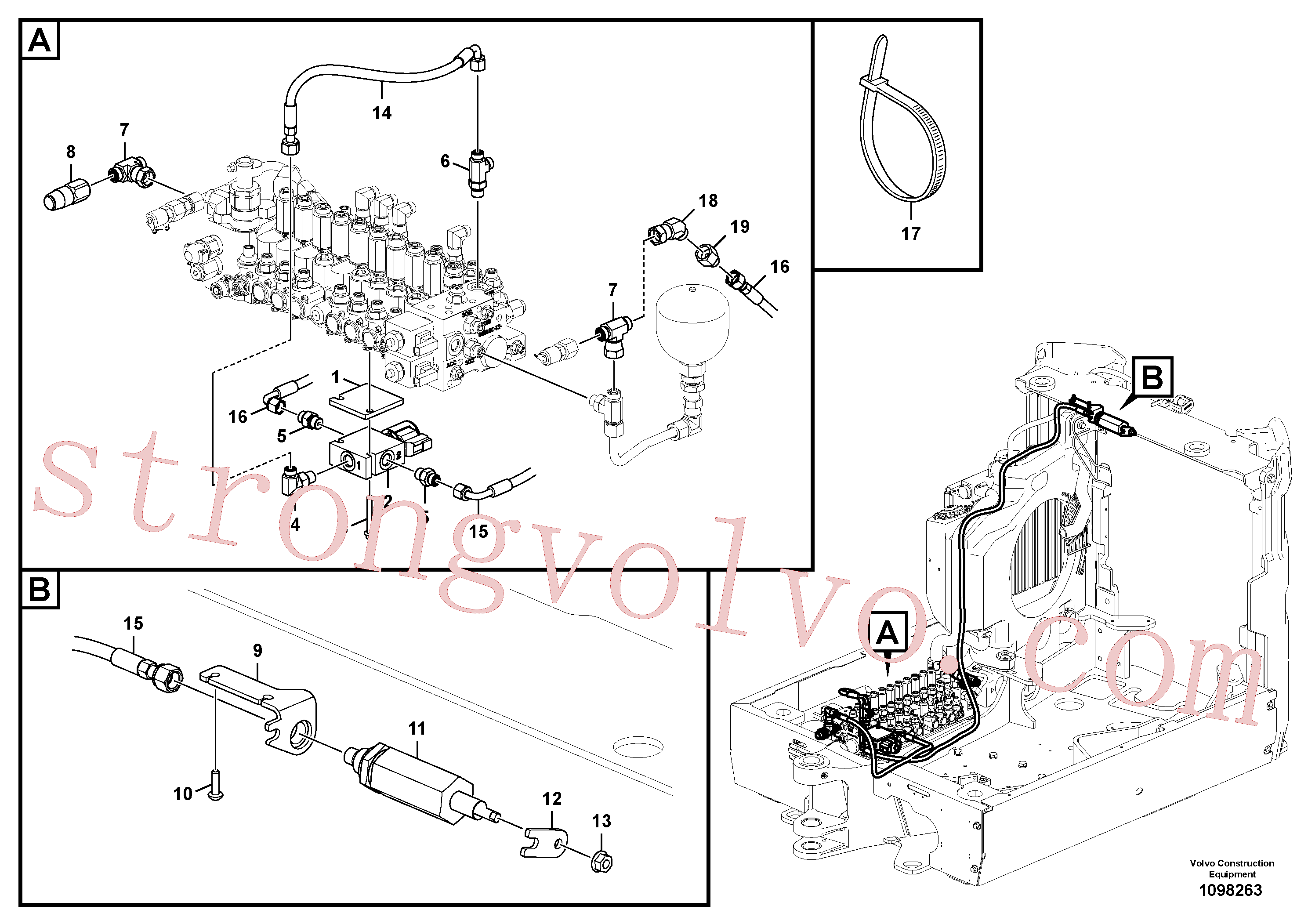 China Made VOE11802850 Eternity/2 Volvo Acessórios para escavadeira