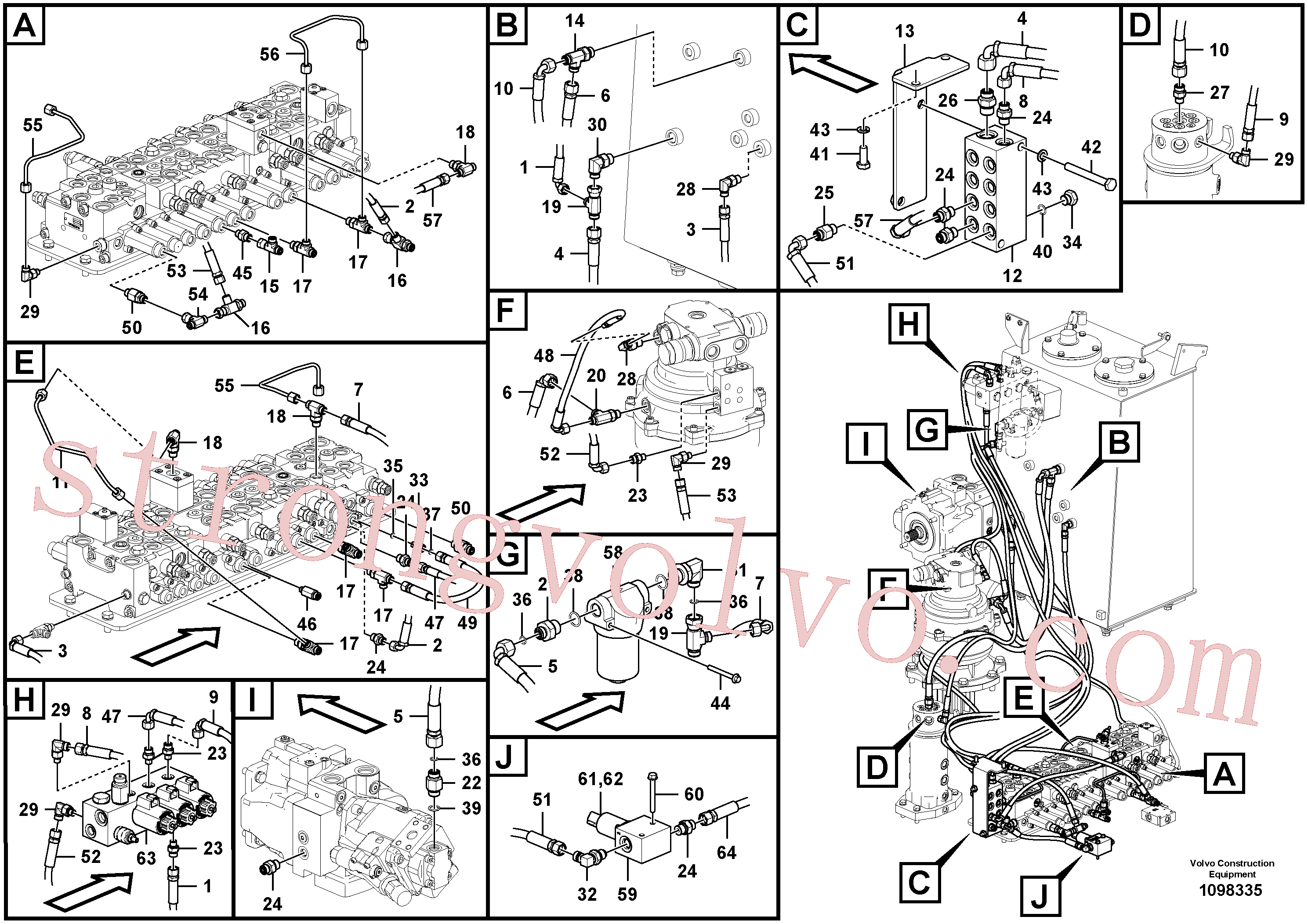 Atacado VOE60112556 Parafuso sextavado Volvo escavadeira