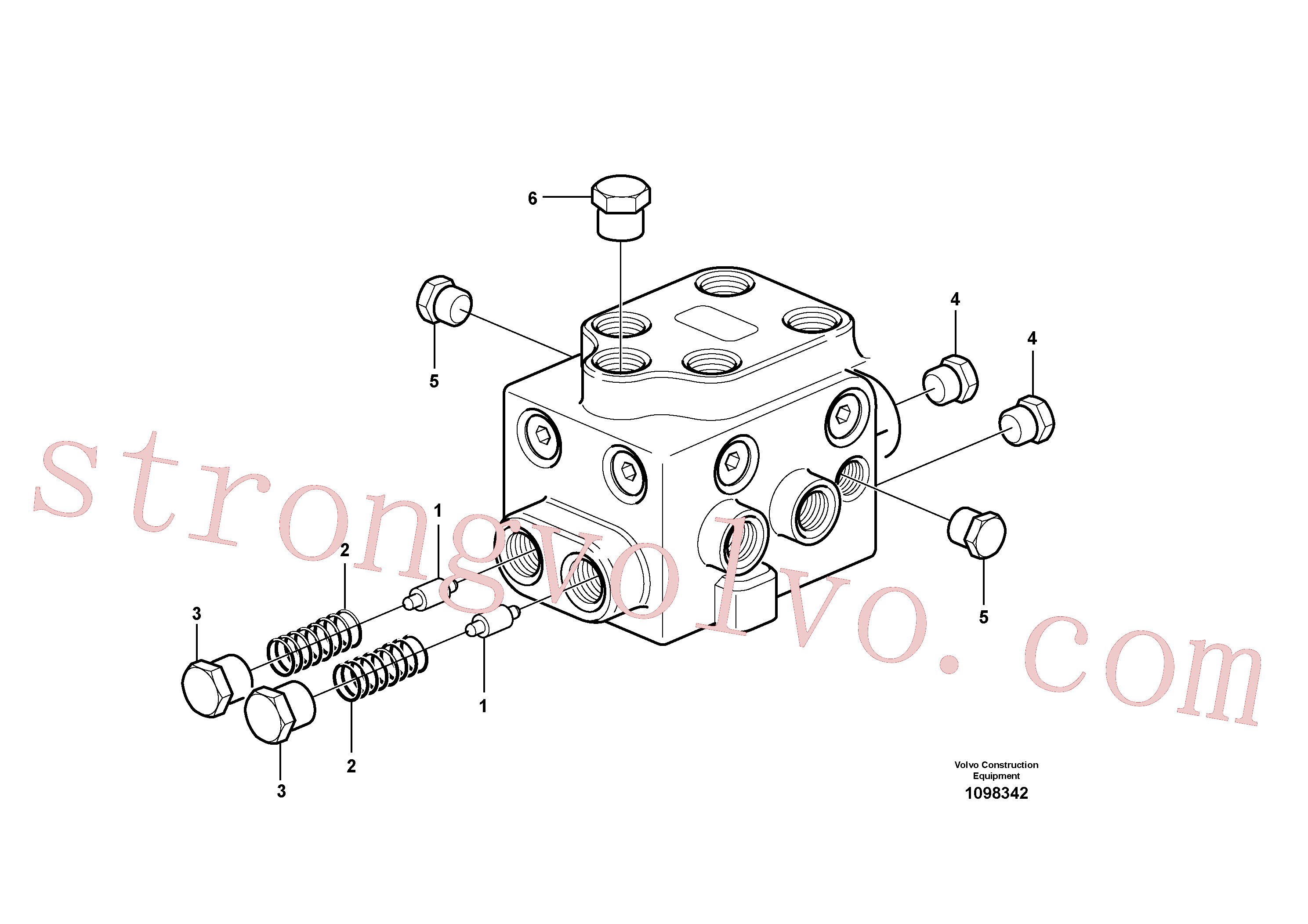 VOE982416 Volvo Válvula de mudança(1098342 Montagem)
