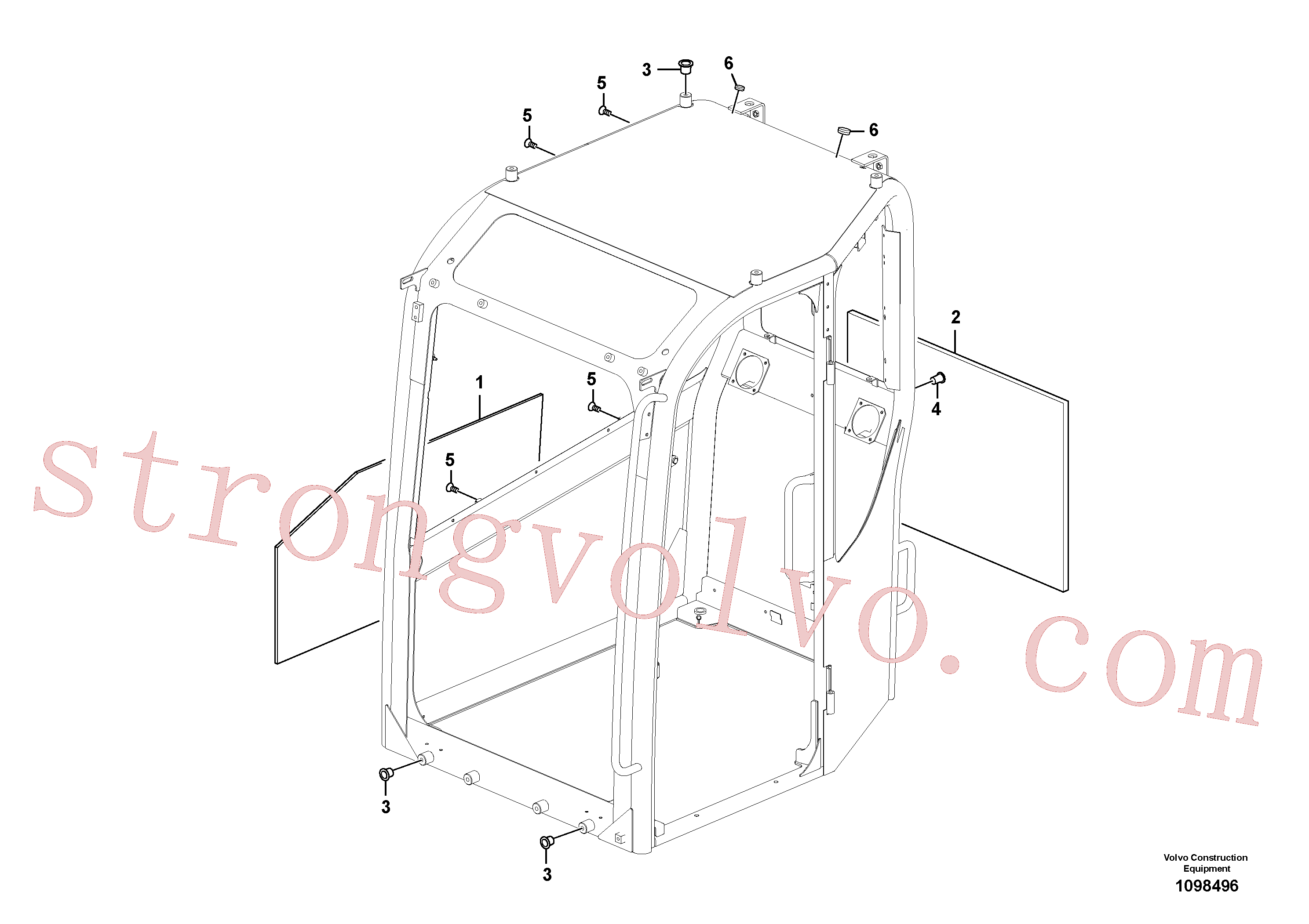 VOE60110090 Volvo Cabina : quadro(1098496 Montagem)