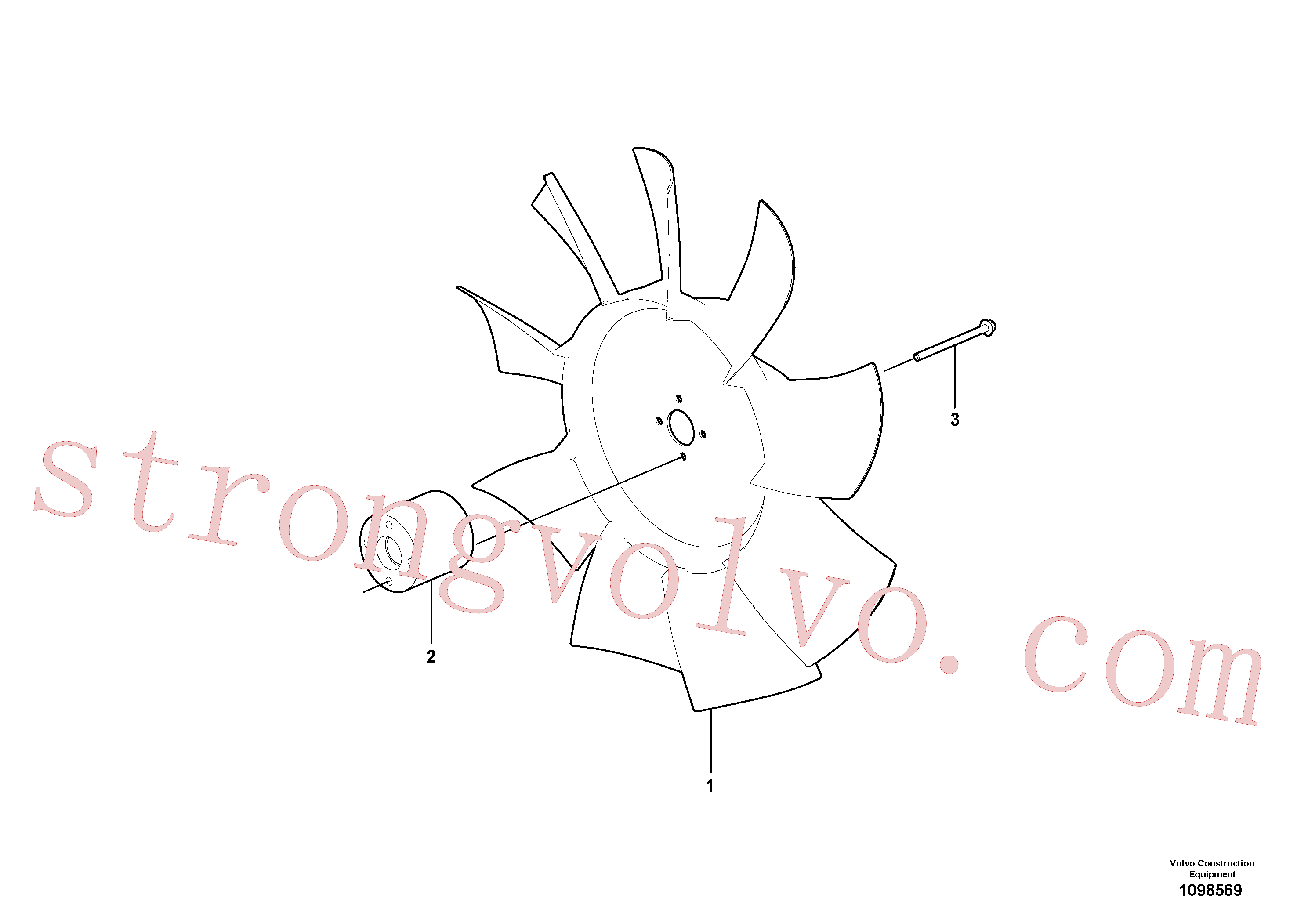 VOE60113242 Parafuso flangeado Volvo escavadeira