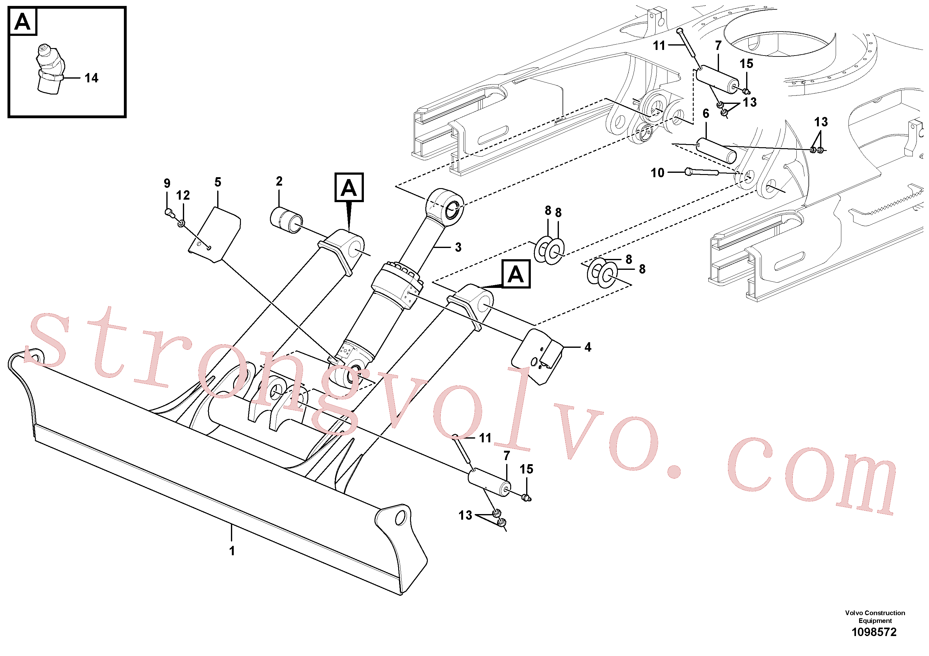 VOE14632200 Volvo Lâmina niveladora(1098572 Montagem)