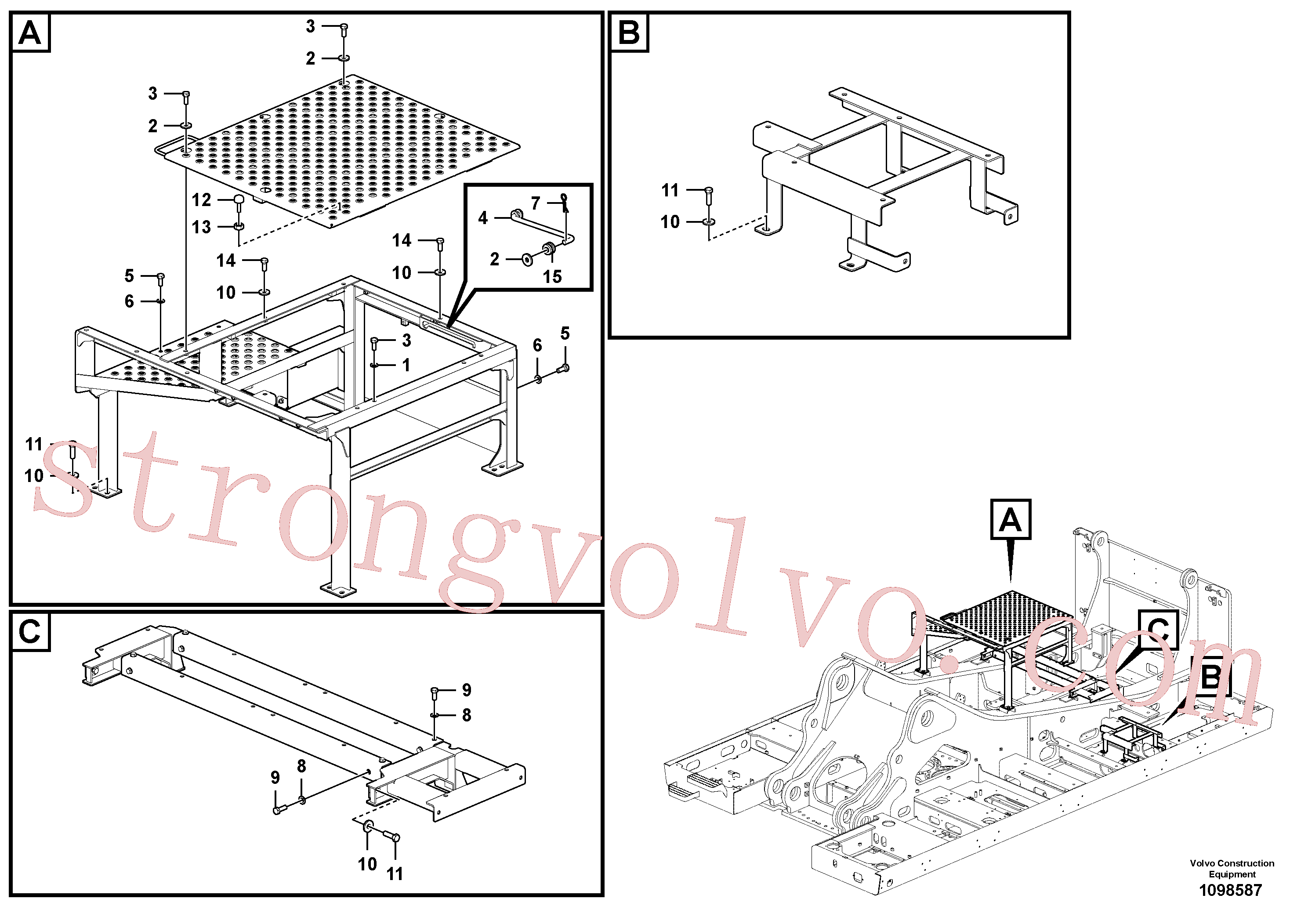 VOE60113368 Chaveta fendida Volvo escavadeira