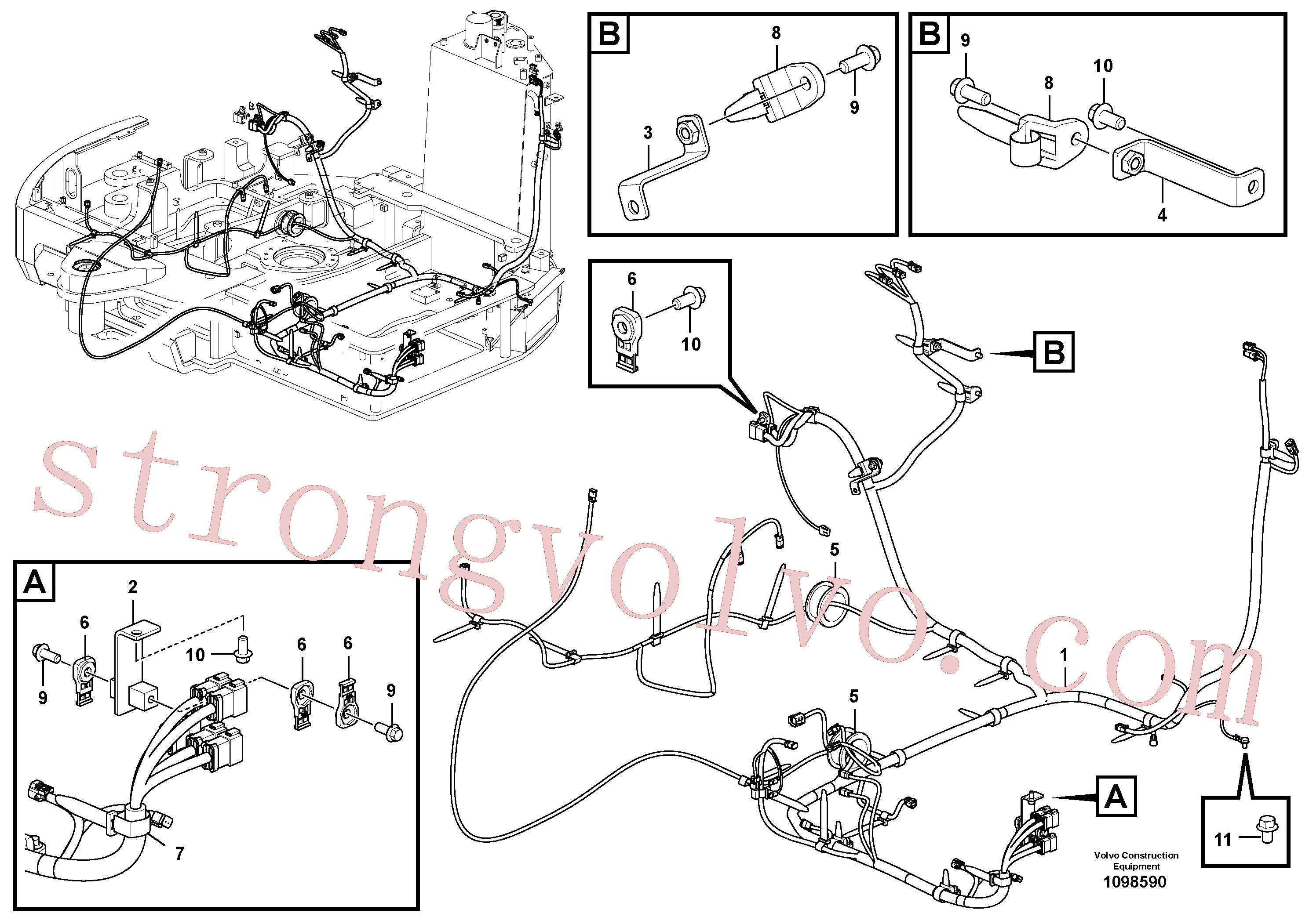 VOE14521160 Volvo Cablagem principal(1098590 Montagem)