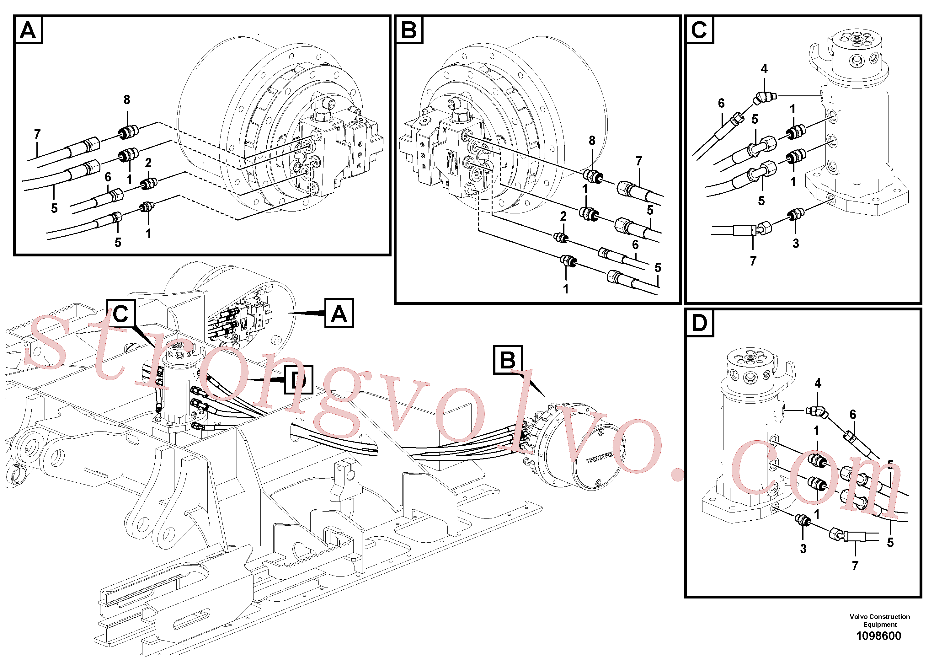China Made VOE15800219 Pilot Volvo Acessórios para escavadeira