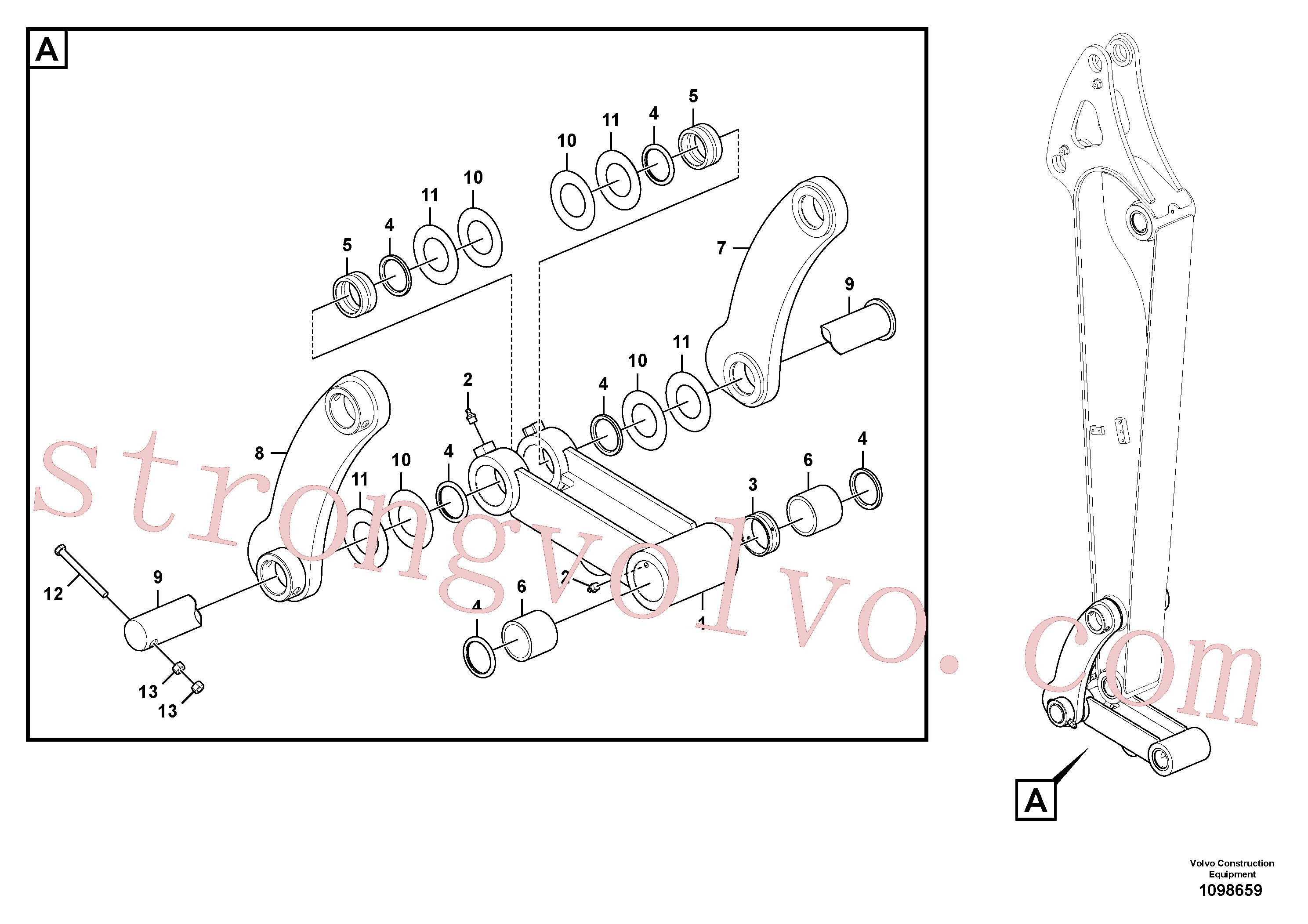 VOE14546552 Volvo Tirantes à haste de ligação(1098659 Montagem)