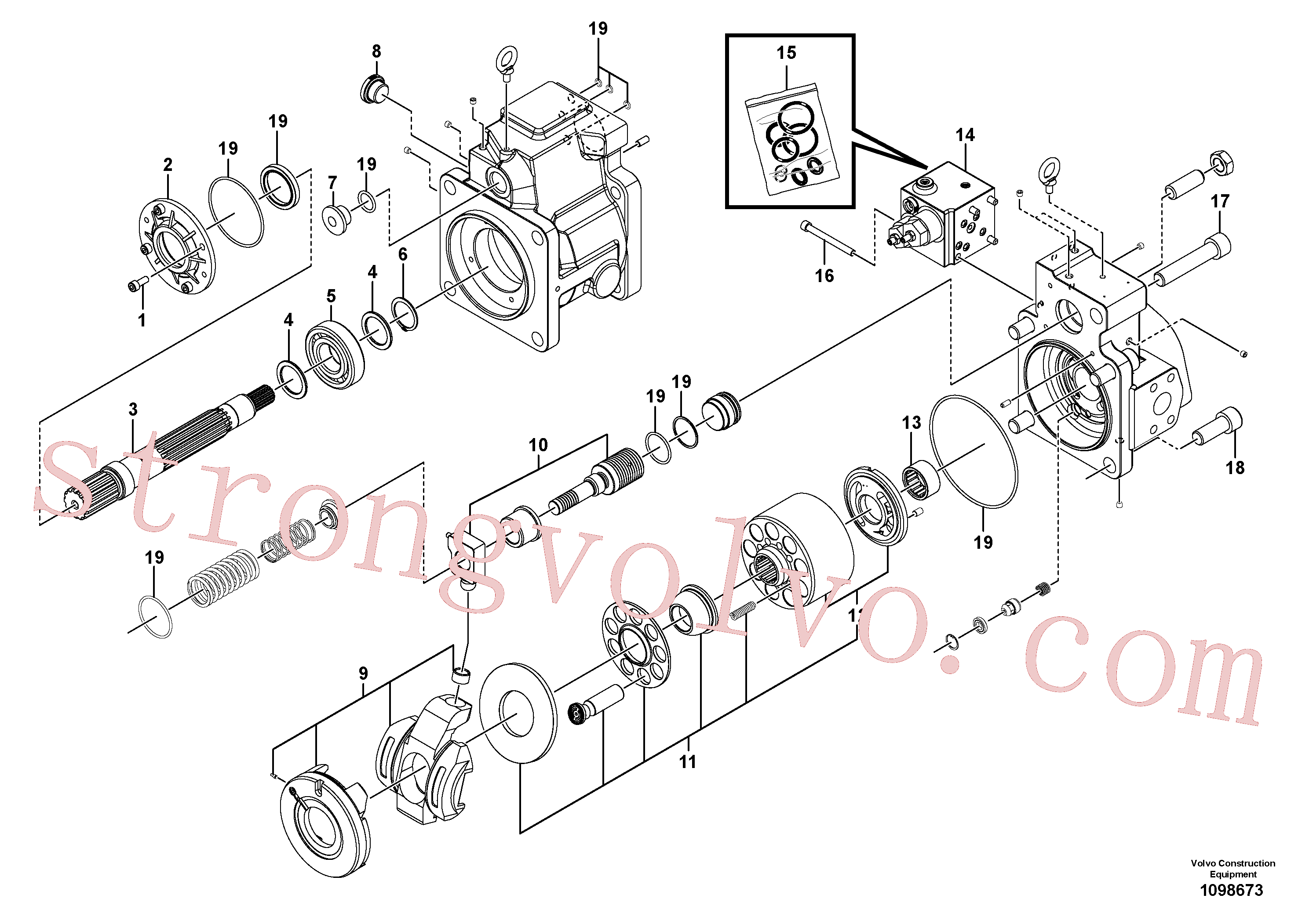 VOE14535447 Volvo Bomba hidráulica com acessórios(1098673 Montagem)