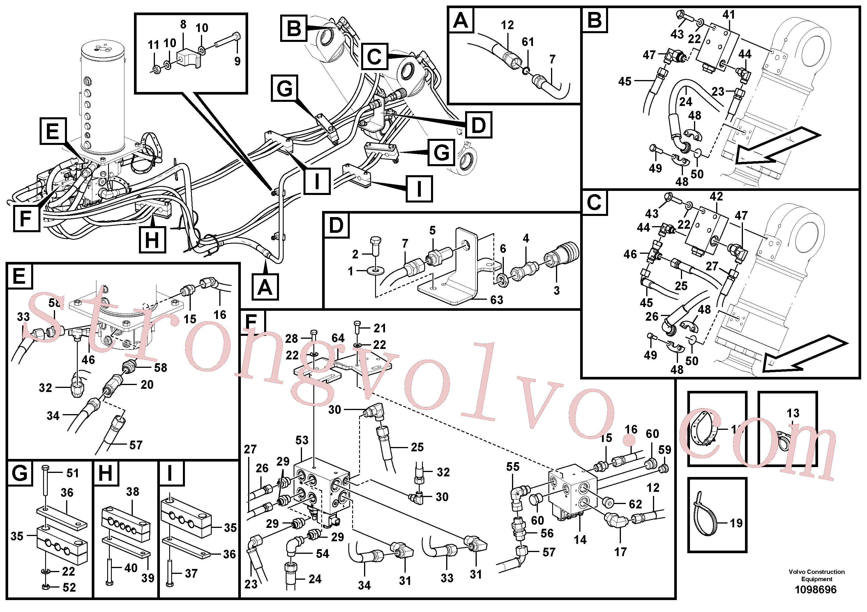 Volvo VOE938268 Mangueira completa Volvo Acessórios para escavadeira