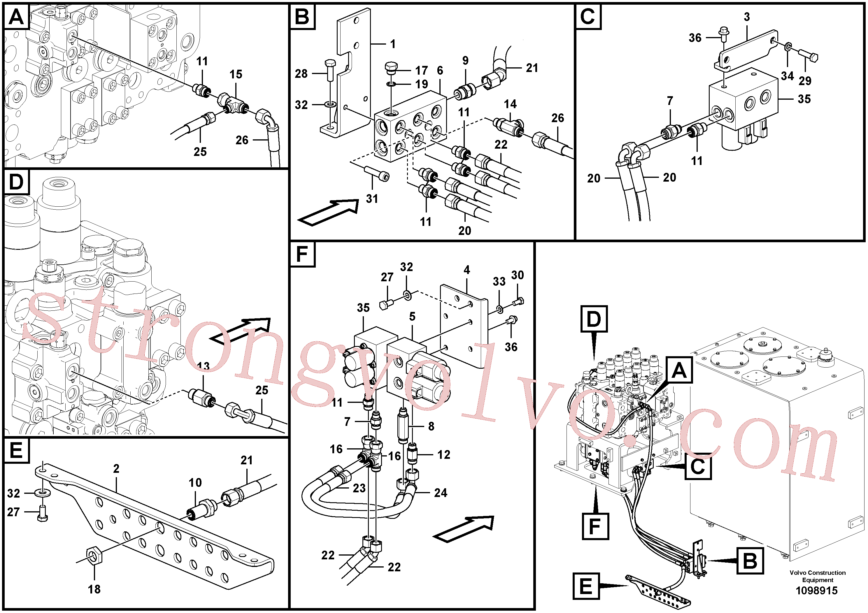 VOE14634578 Suporte Inscreva-se para Volvo Acessórios para escavadeira