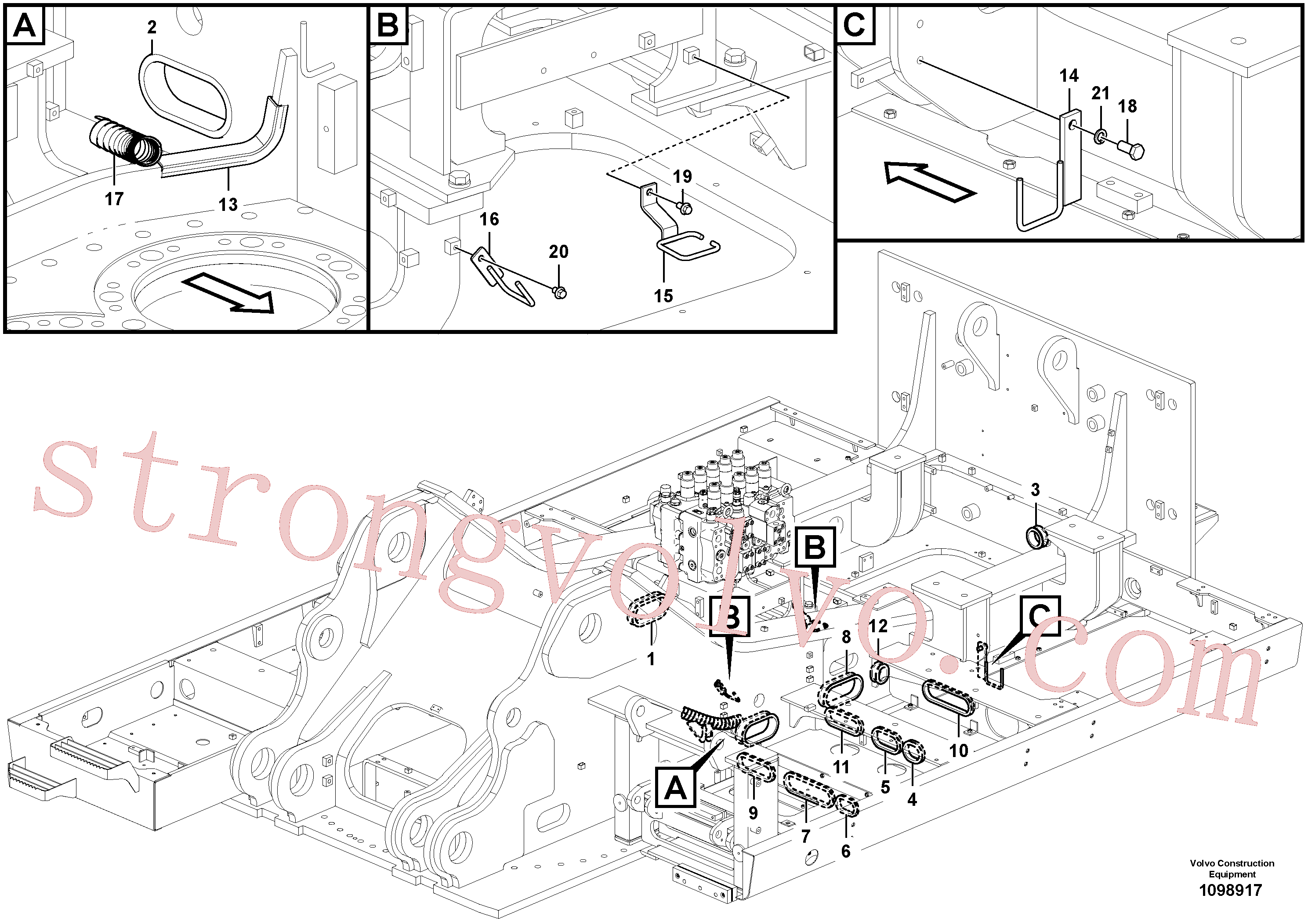 VOE14526656 Volvo Sistema servomotor, válvula de comando para válvula solenóide(1098917 Montagem)
