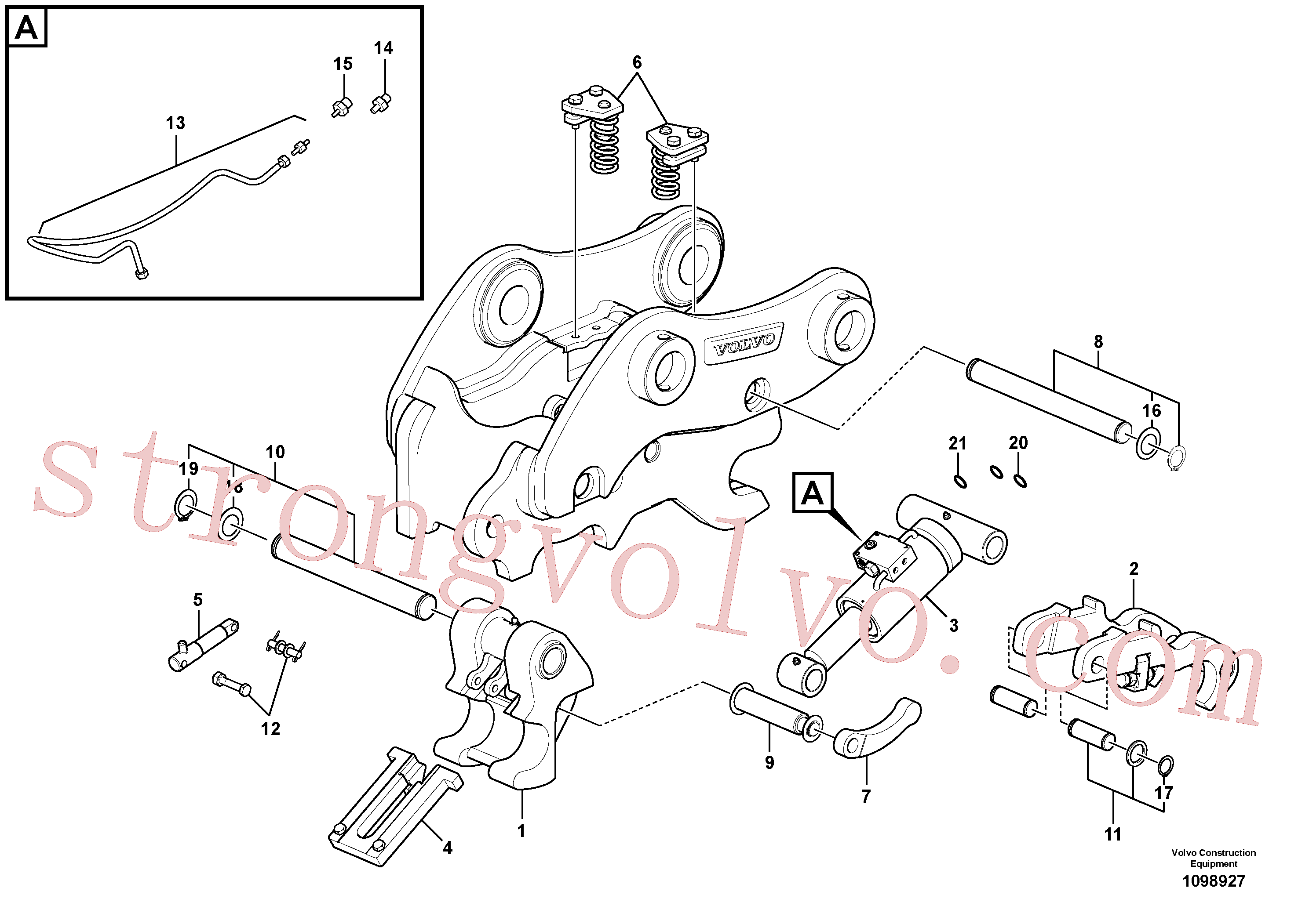 VOE14732492 Volvo Suporte de acoplamento, QuickFit(1098927 Montagem)