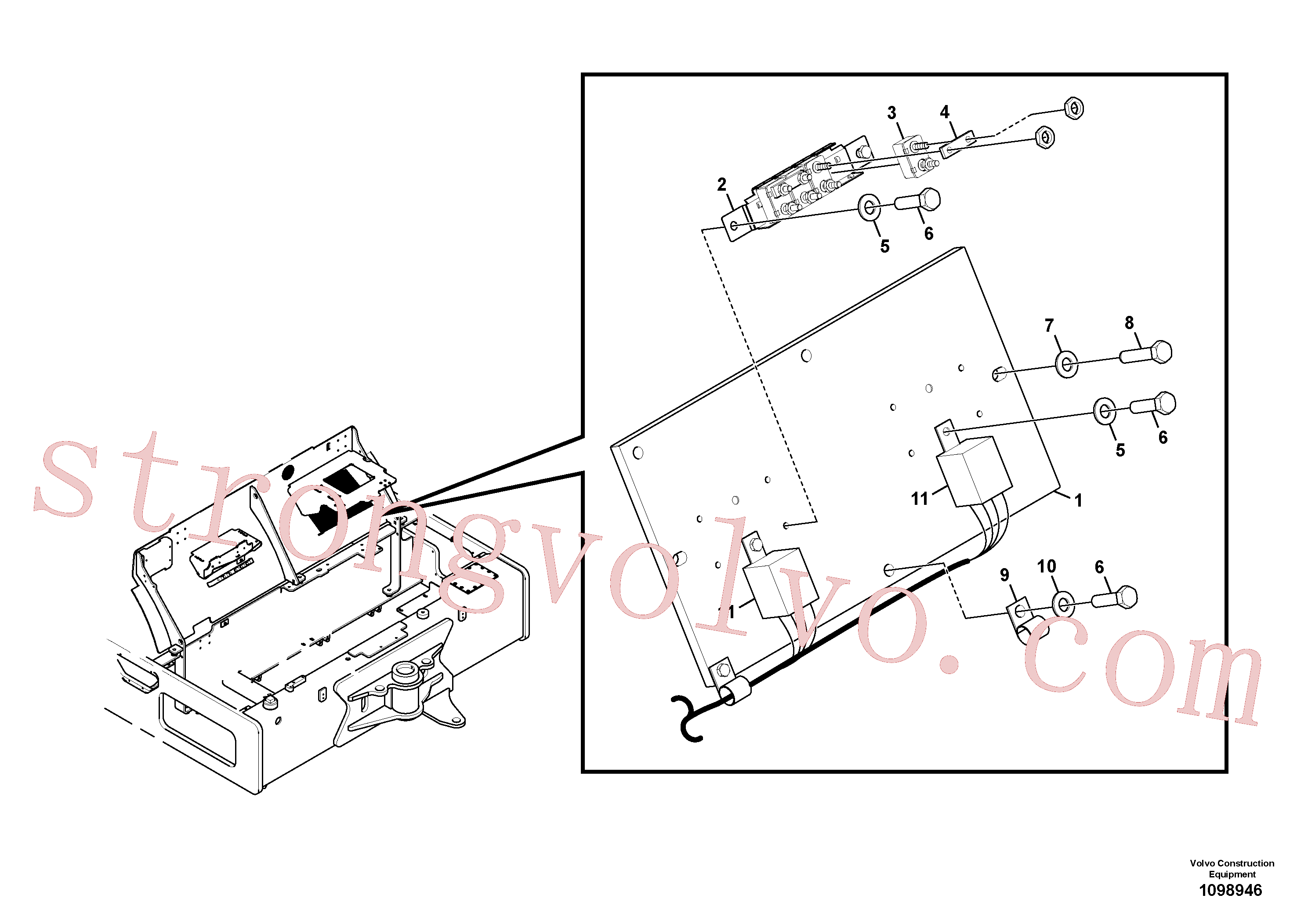 RM59117333 Volvo Conjunto do disjuntor - Luz simples HID(1098946 Montagem)